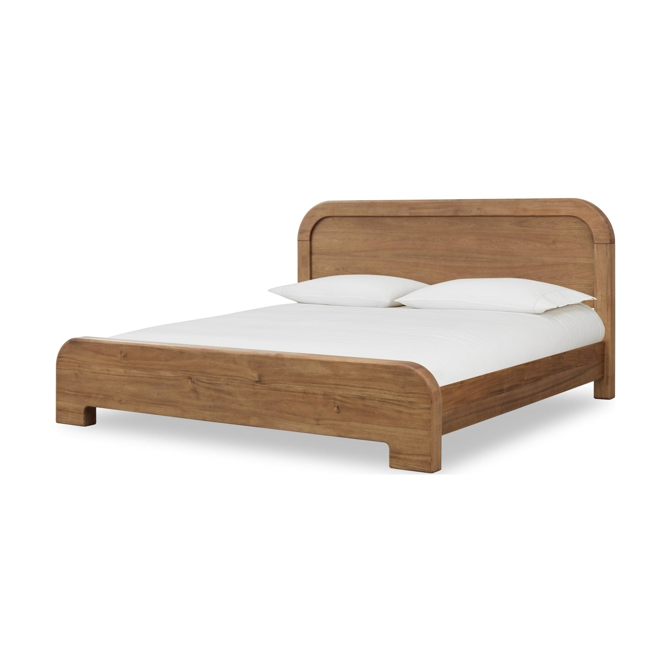 Kione Modern Acacia Wood Panel Bed – Lioness