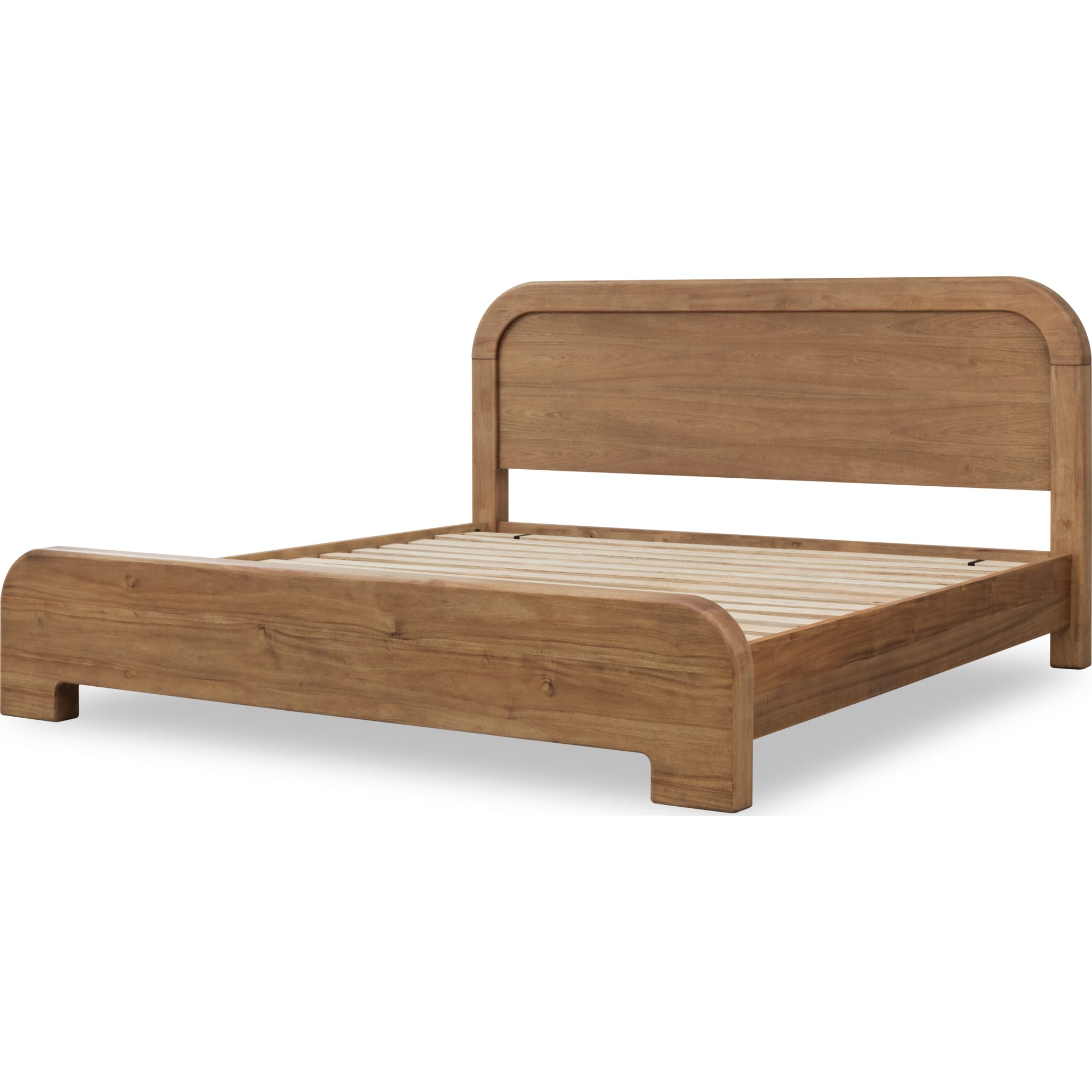 Kione Modern Acacia Wood Panel Bed – Lioness