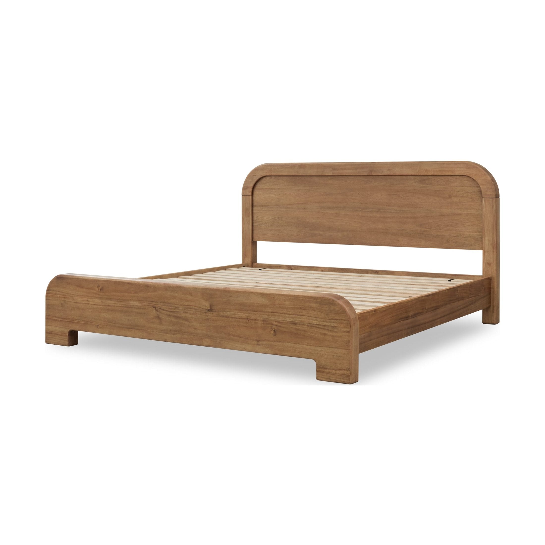 Kione Modern Acacia Wood Panel Bed – Lioness