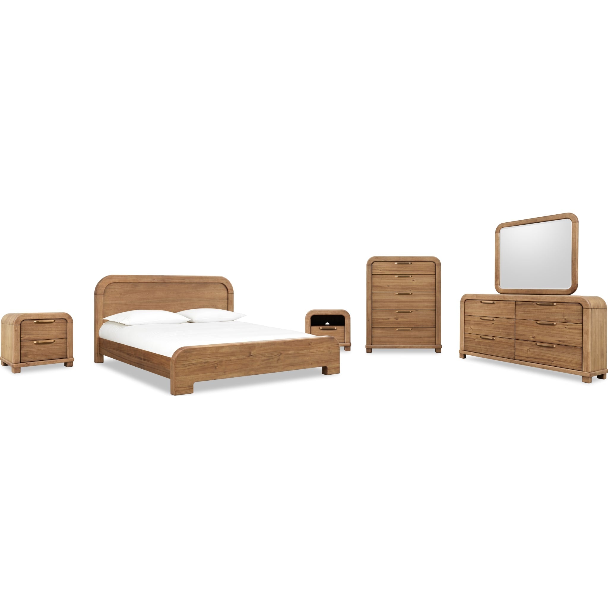Kione Modern Acacia Wood Bedroom Mirror – Lioness