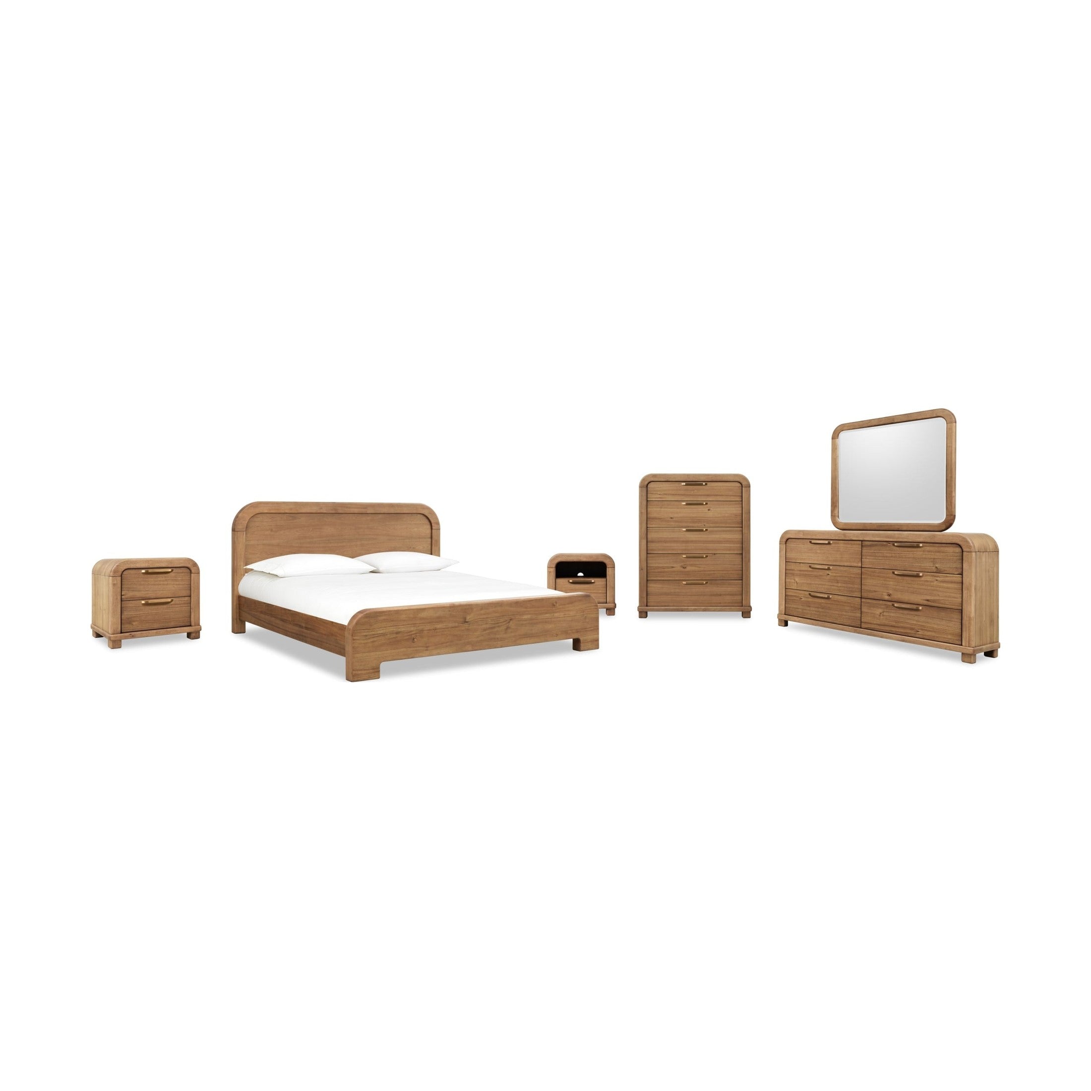Kione Modern Acacia Wood Bedroom Mirror – Lioness