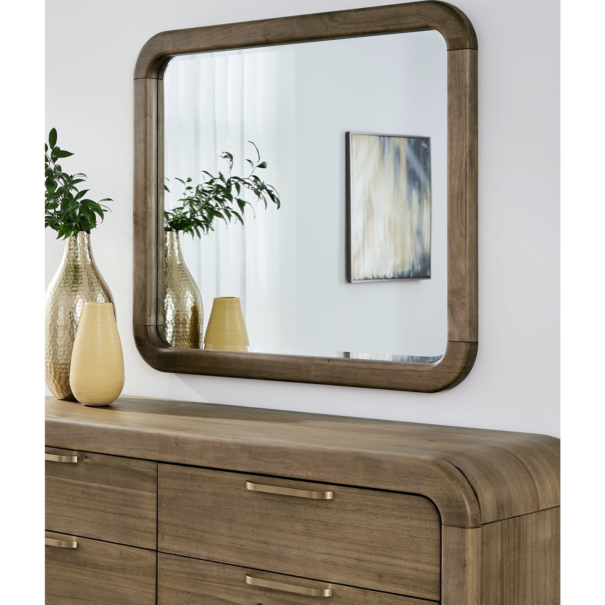 Kione Modern Acacia Wood Bedroom Mirror – Lioness