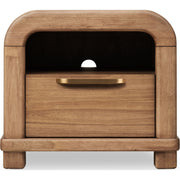 Kione Modern 1 Drawer Acacia Wood Nightstand with Open Shelf – Lioness