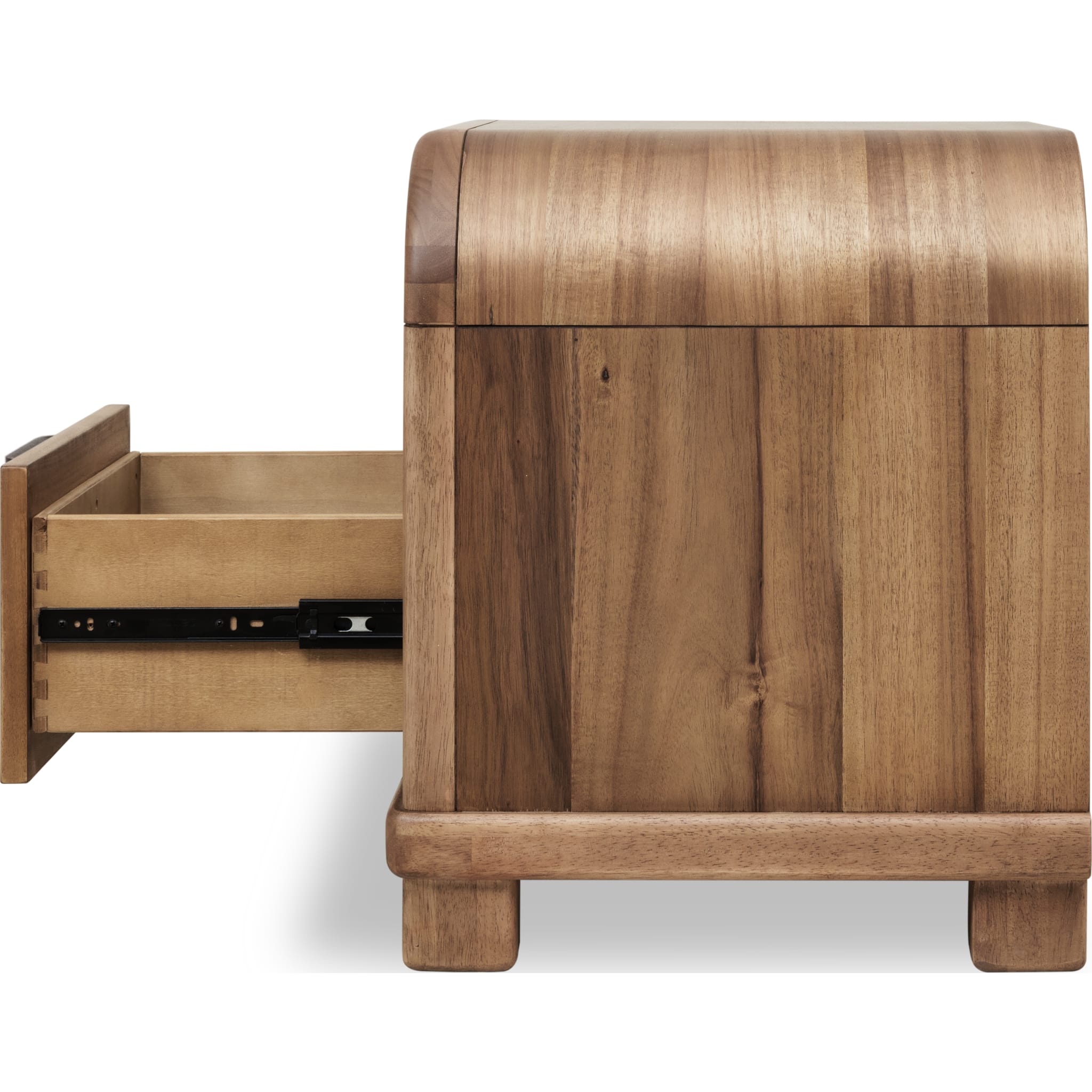 Kione Modern 1 Drawer Acacia Wood Nightstand with Open Shelf – Lioness
