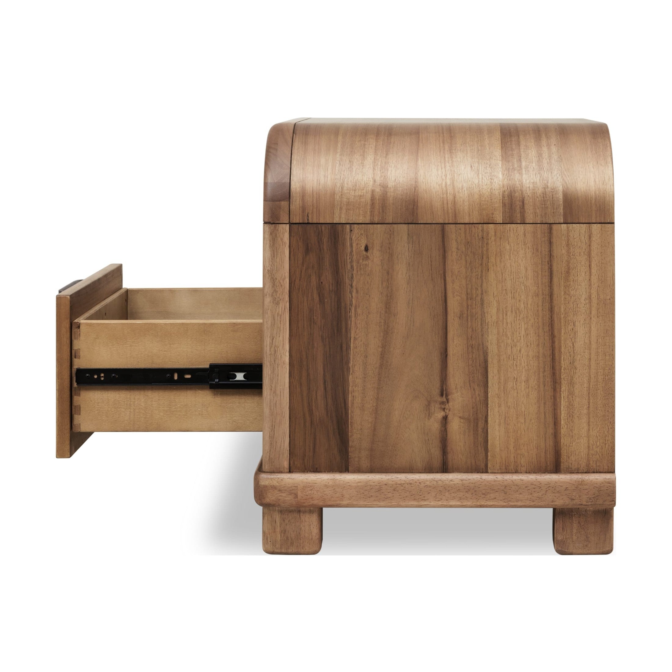 Kione Modern 1 Drawer Acacia Wood Nightstand with Open Shelf – Lioness