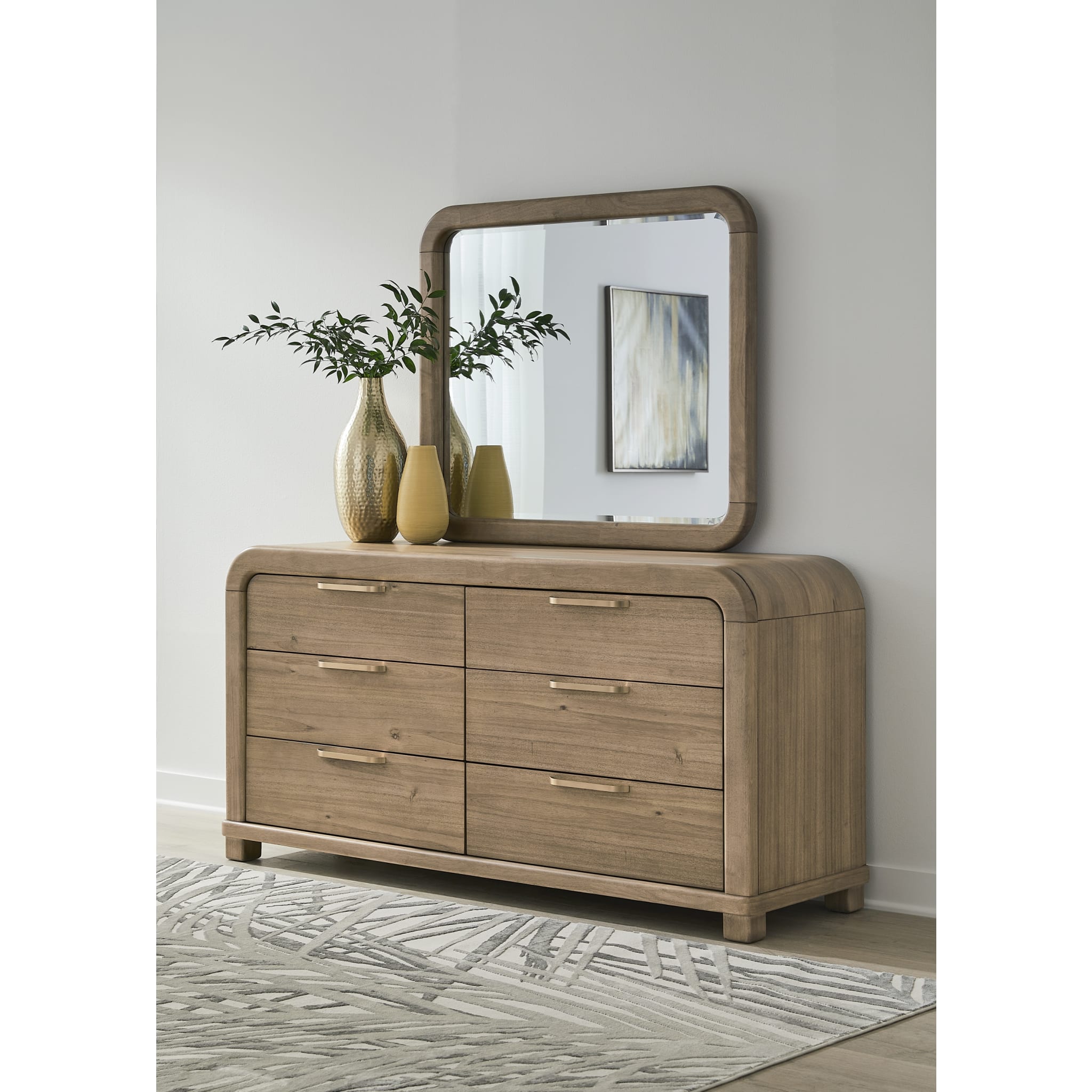 Kione Modern 6 Drawer Acacia Wood Dresser – Lioness