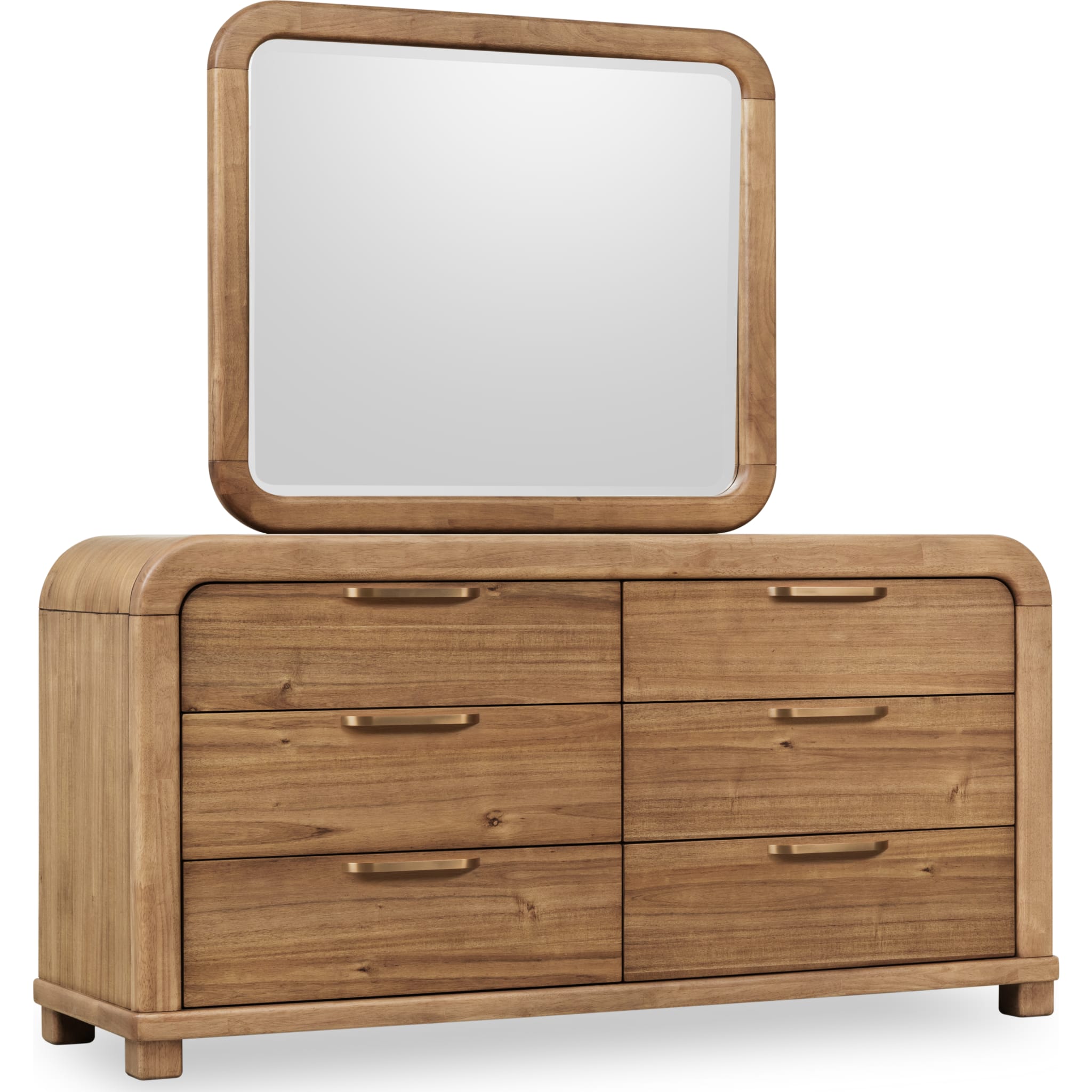 Kione Modern 6 Drawer Acacia Wood Dresser – Lioness