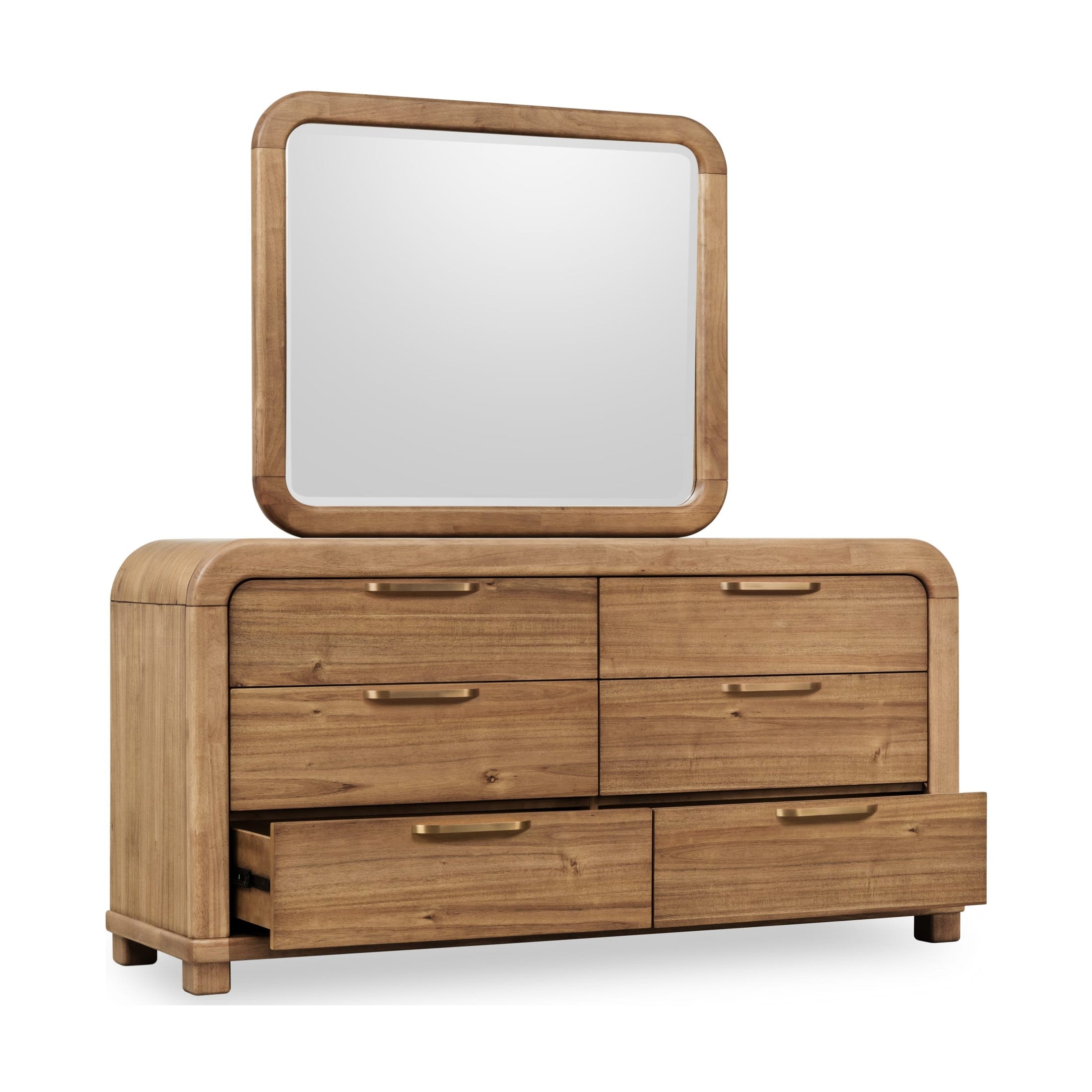 Kione Modern 6 Drawer Acacia Wood Dresser – Lioness