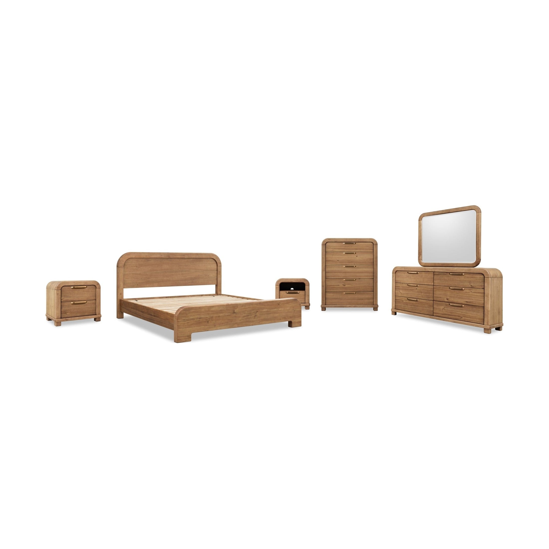 Kione Modern 6 Drawer Acacia Wood Dresser – Lioness