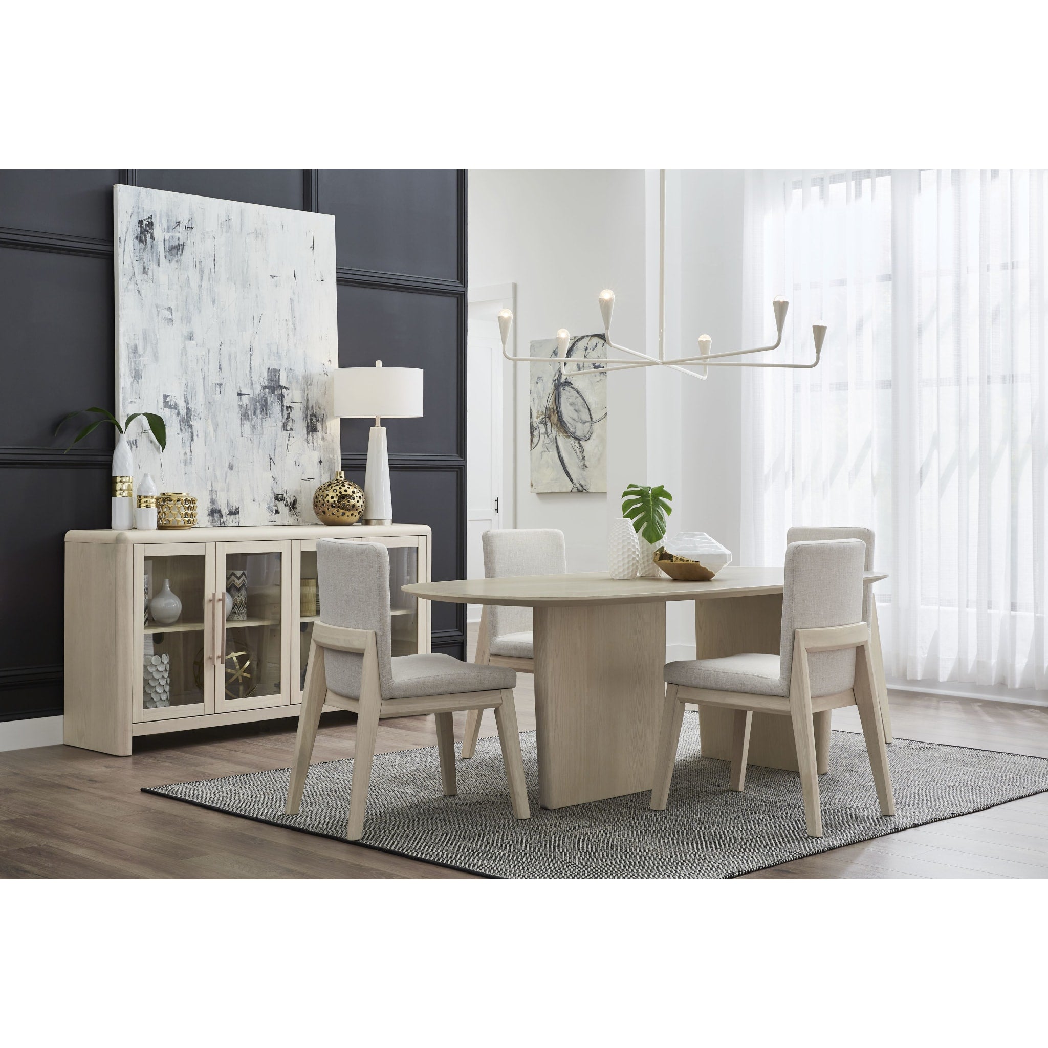 Liv Oval Dining Table – White Sand