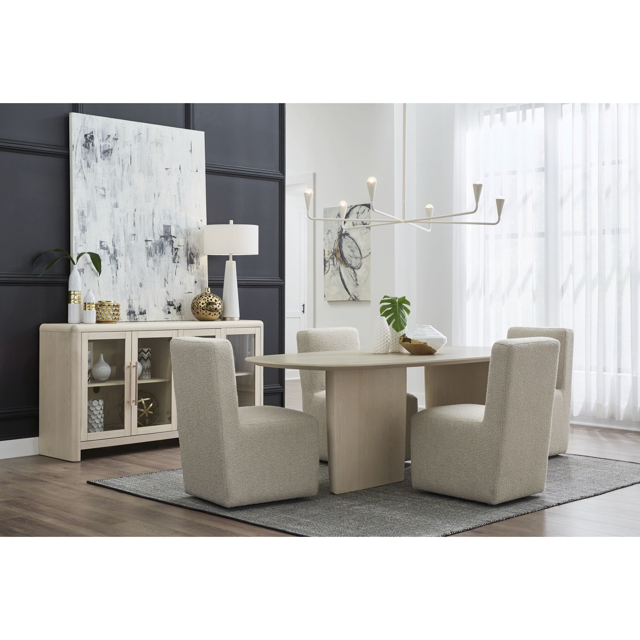 Liv Oval Dining Table – White Sand