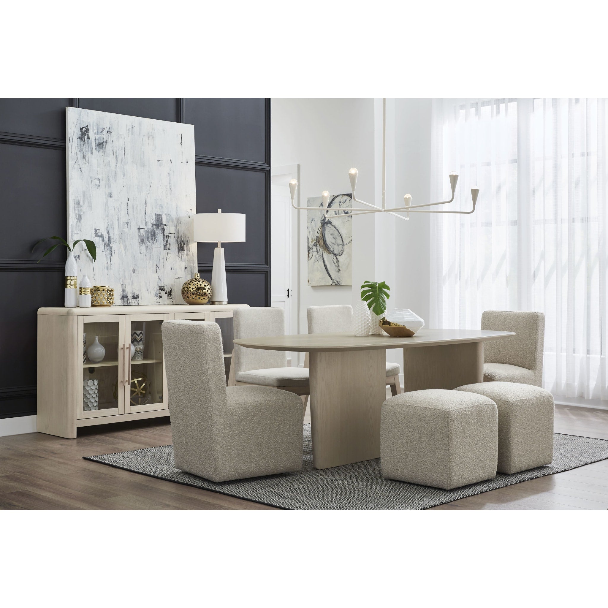 Liv Oval Dining Table – White Sand