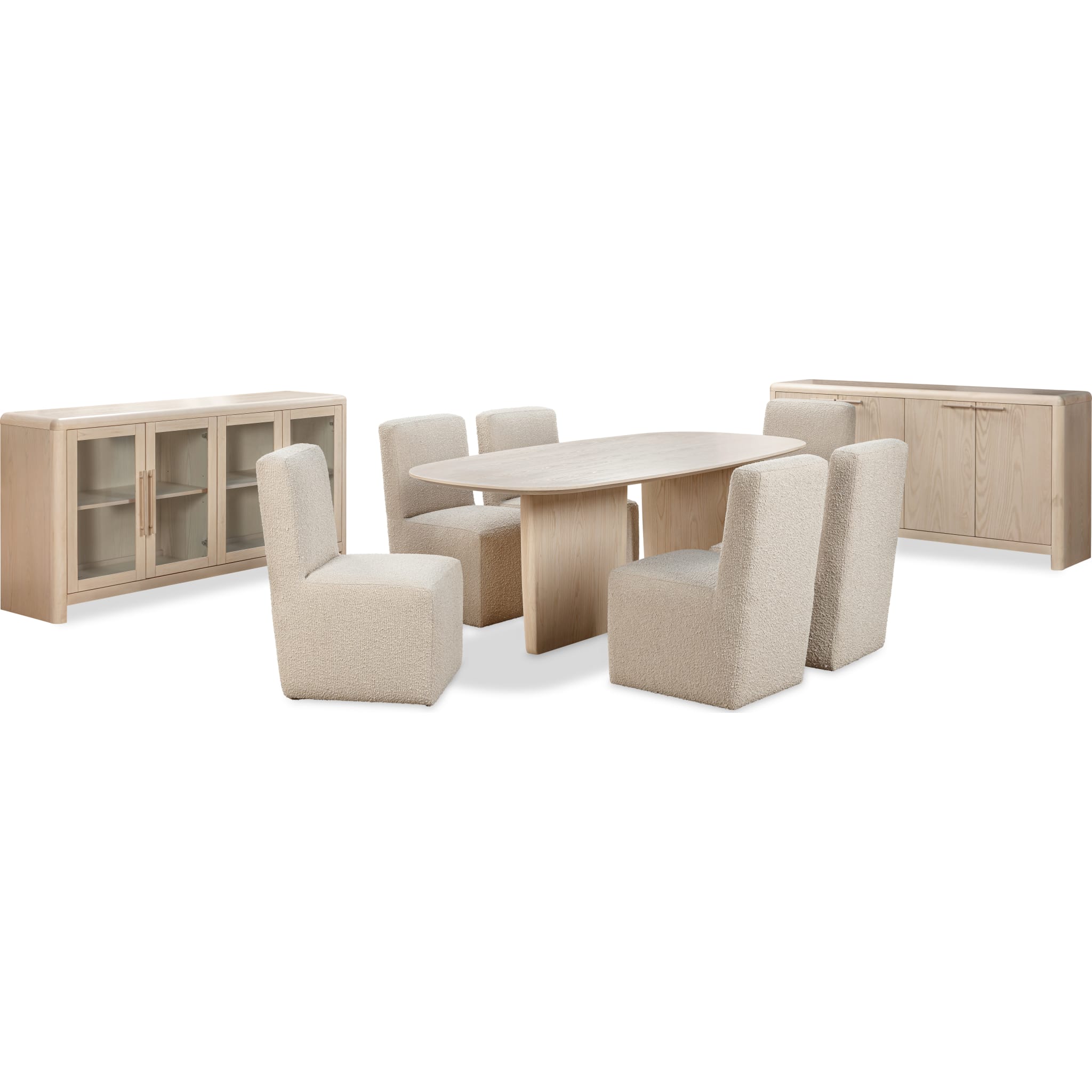 Liv Oval Dining Table – White Sand
