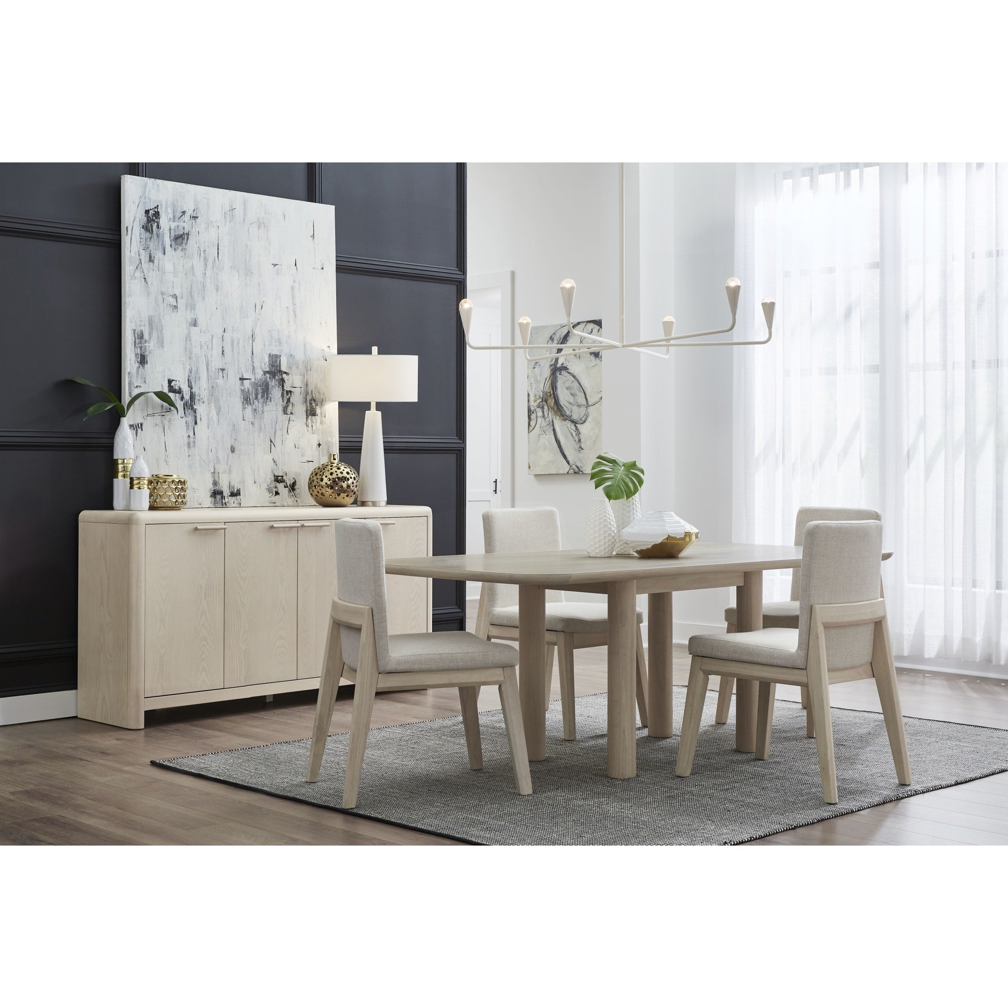 Liv Upholstered Dining Chair – White Sand