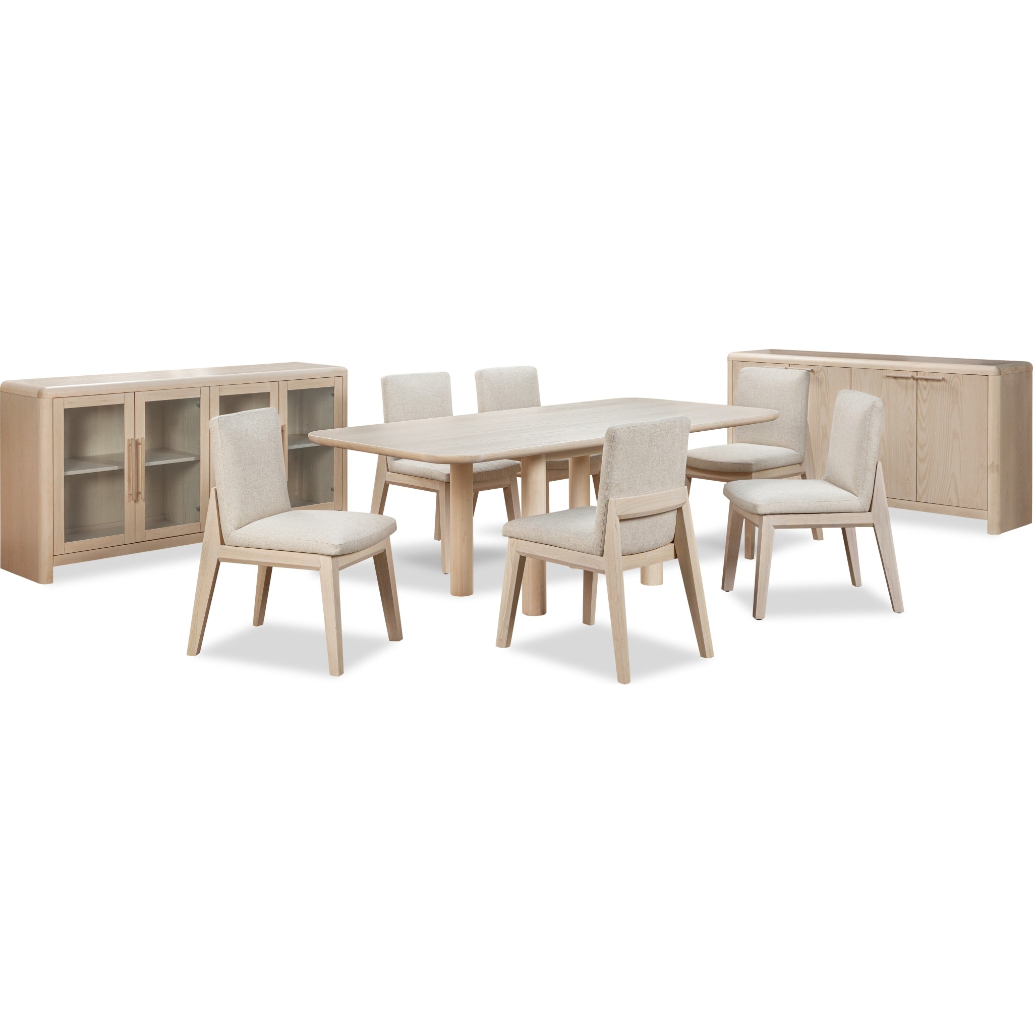 Liv Upholstered Dining Chair – White Sand