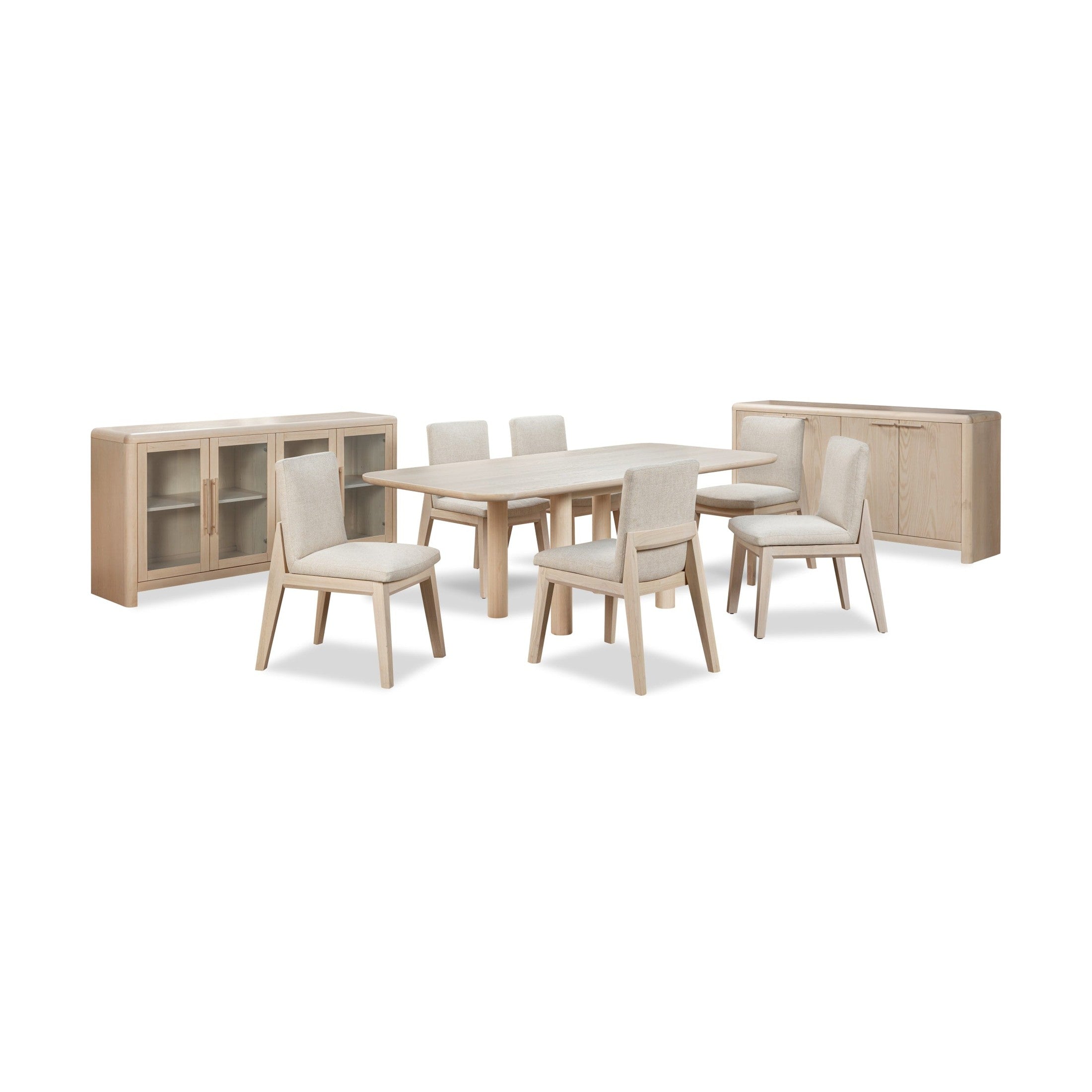 Liv Upholstered Dining Chair – White Sand