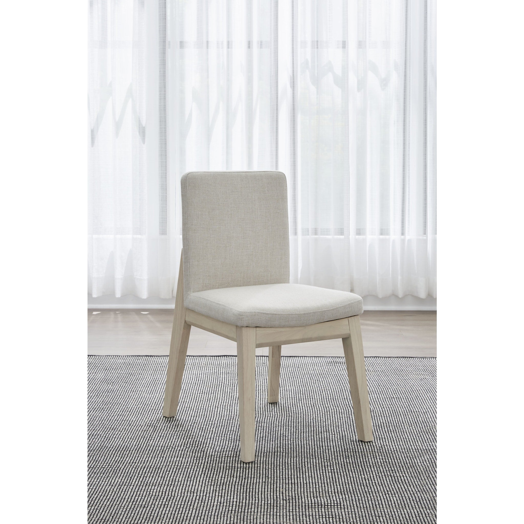 Liv Upholstered Dining Chair – White Sand