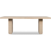 Magnolia Double Pedestal Wooden Dining Table – Daffodil Finish