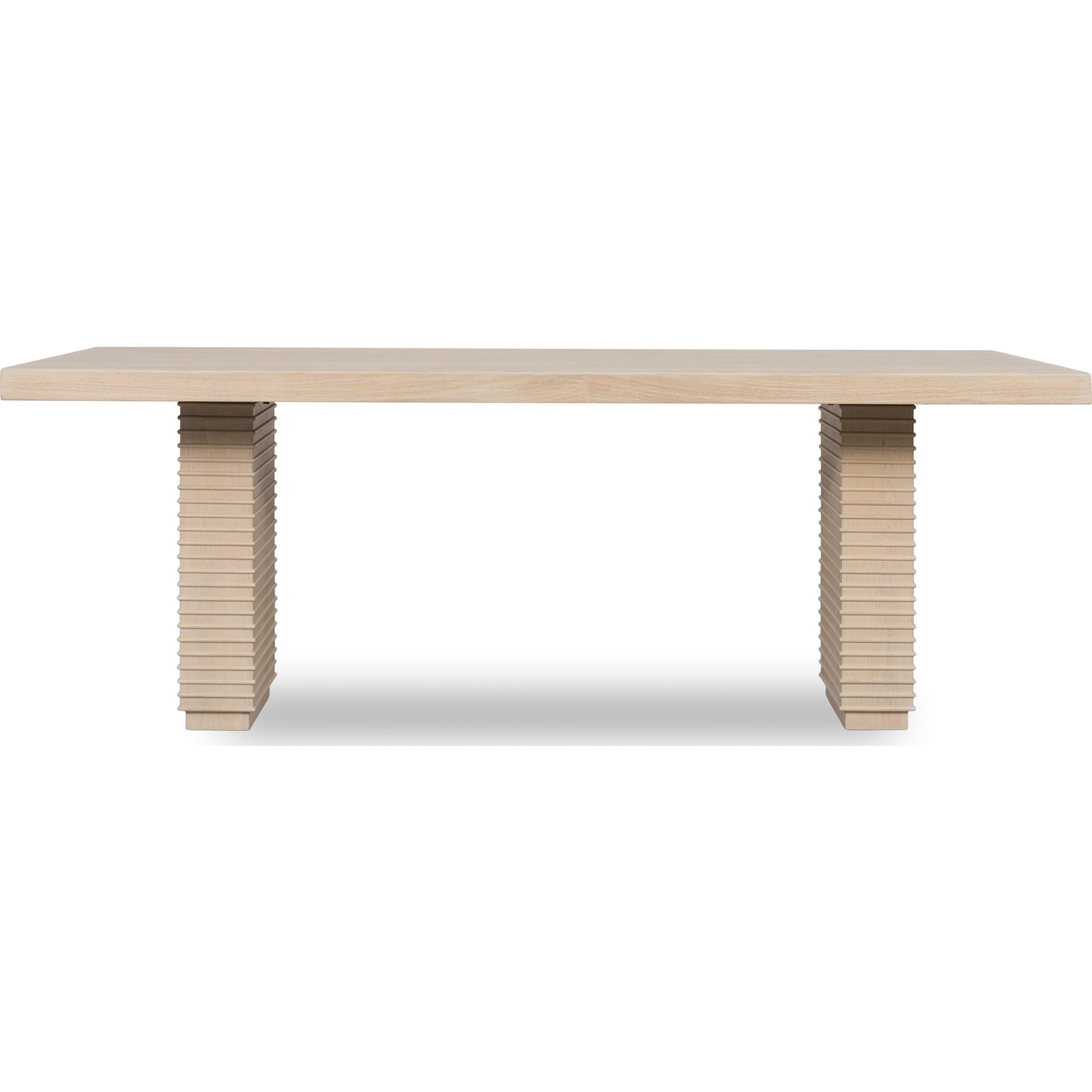 Magnolia Double Pedestal Wooden Dining Table – Daffodil Finish