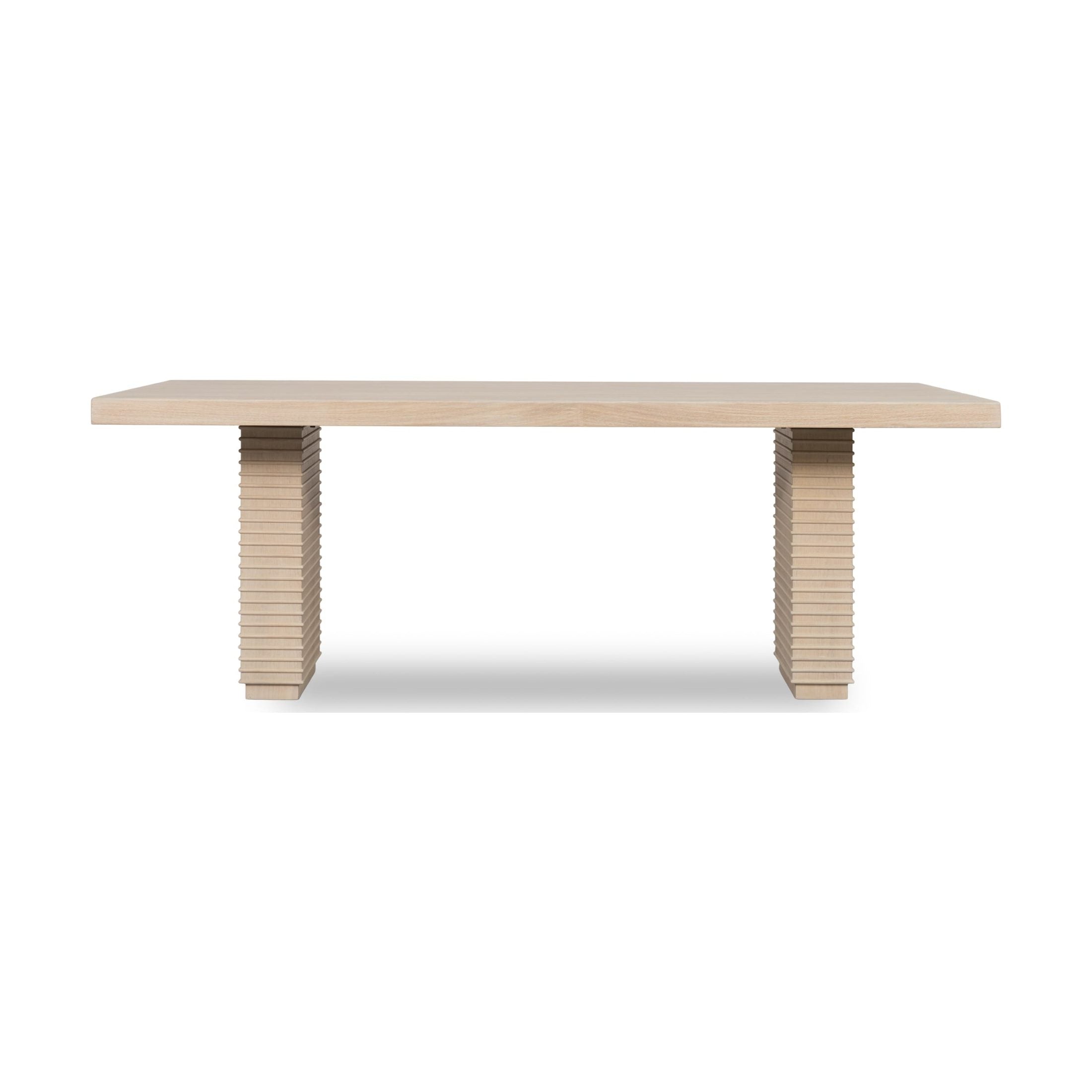 Magnolia Double Pedestal Wooden Dining Table – Daffodil Finish