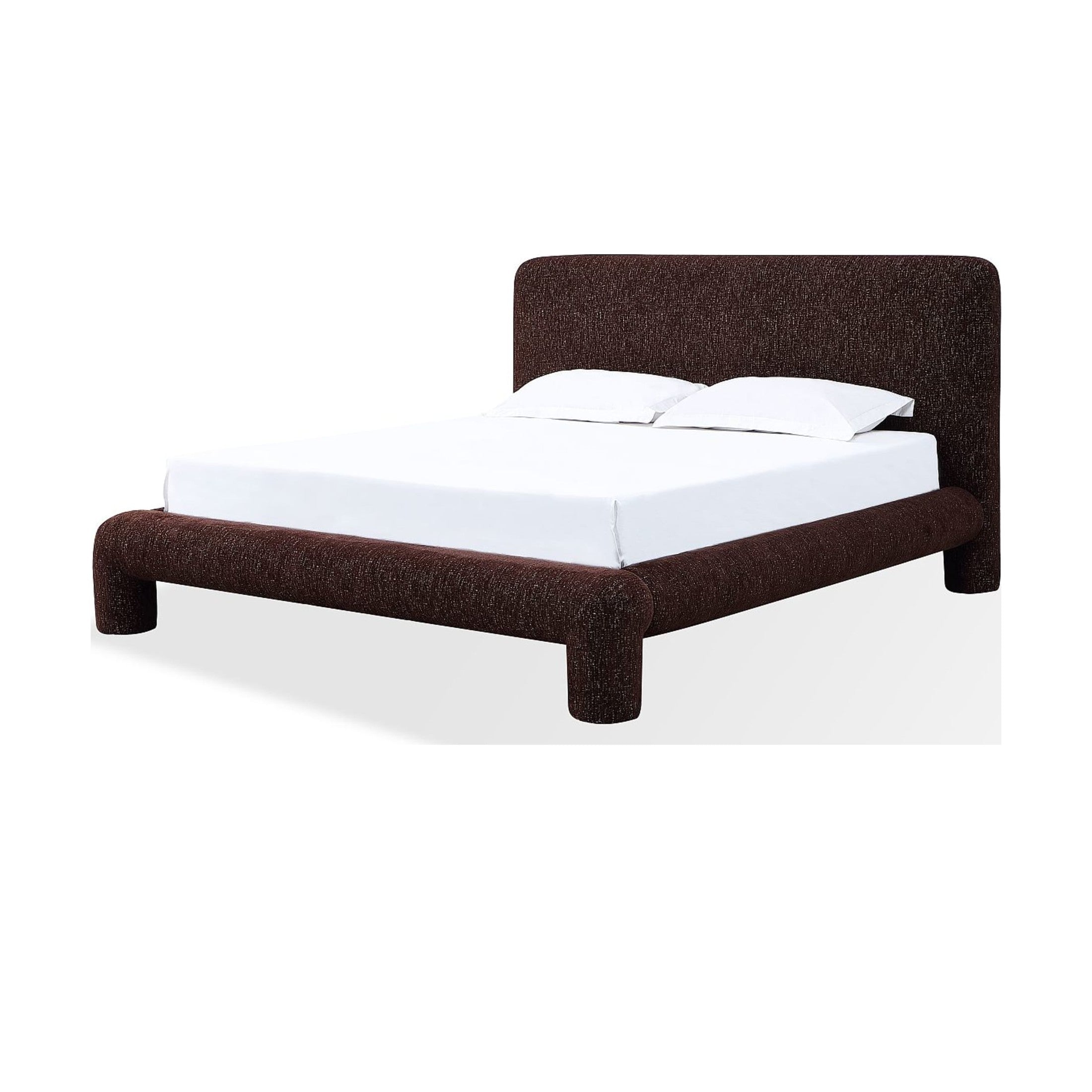 Mocoa Upholstered Platform Bed – Plush Chenille Fabric