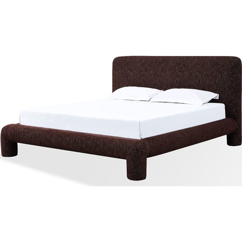 Mocoa Upholstered Platform Bed – Plush Chenille Fabric