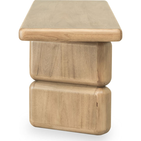 Nia Acacia Wood Dining Bench in Lioness Finish