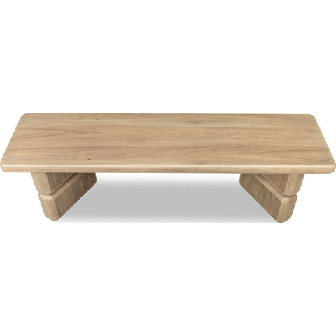 Nia Acacia Wood Dining Bench in Lioness Finish