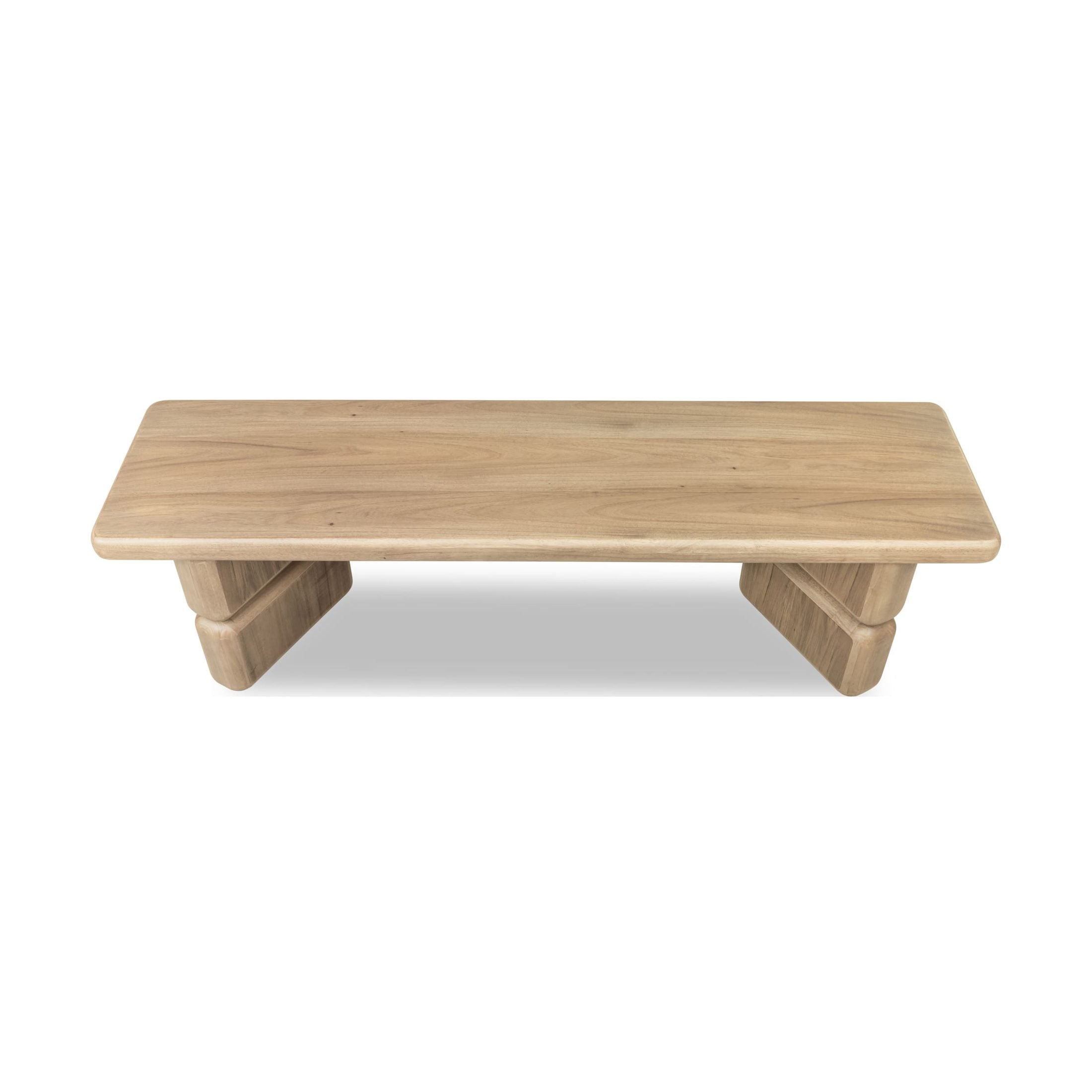 Nia Acacia Wood Dining Bench in Lioness Finish