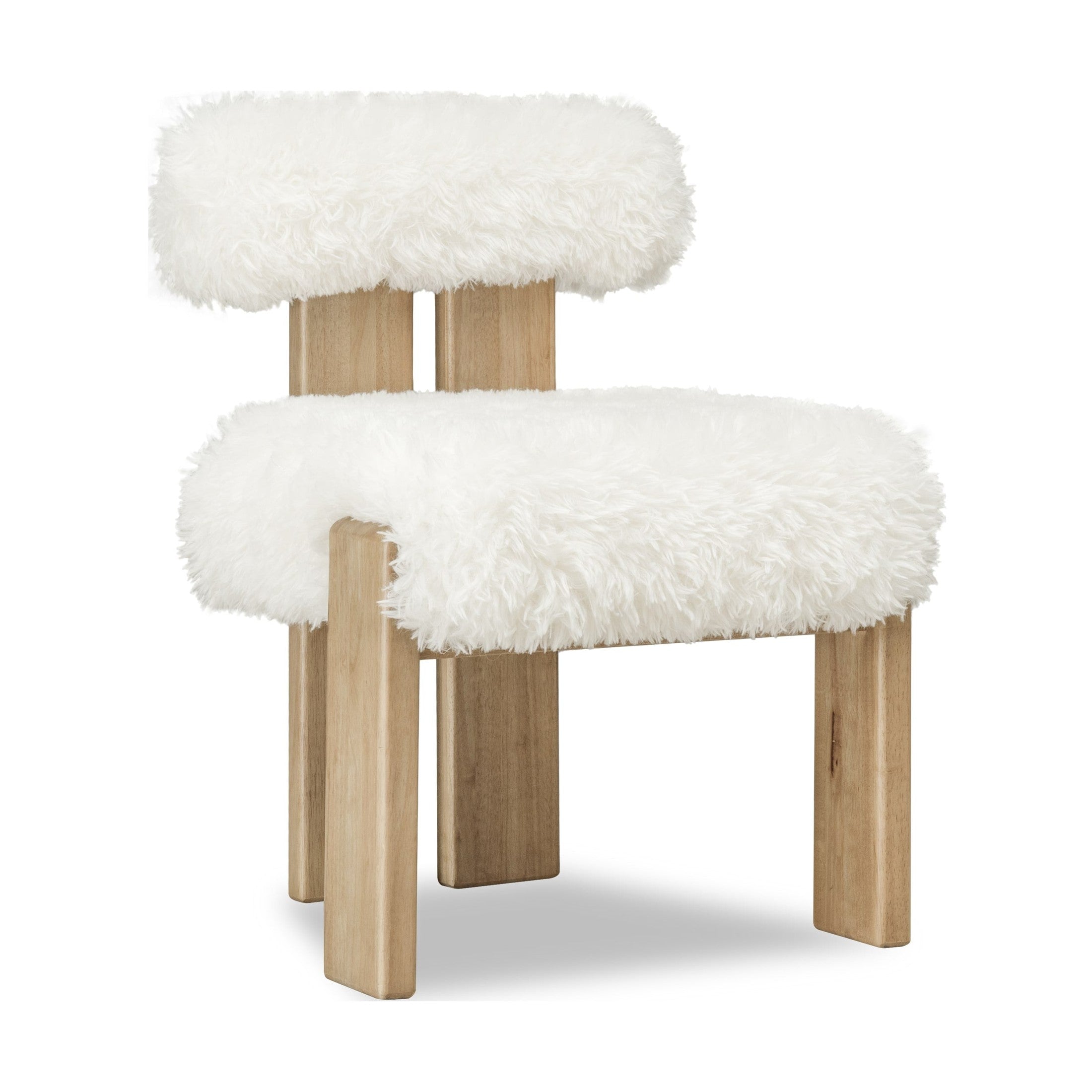 Nia Sheepskin/Lioness Dining Accent Chair