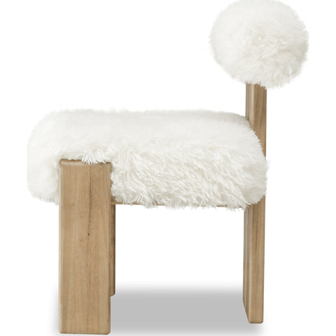 Nia Sheepskin/Lioness Dining Accent Chair