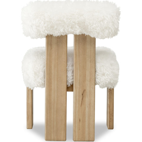 Nia Sheepskin/Lioness Dining Accent Chair