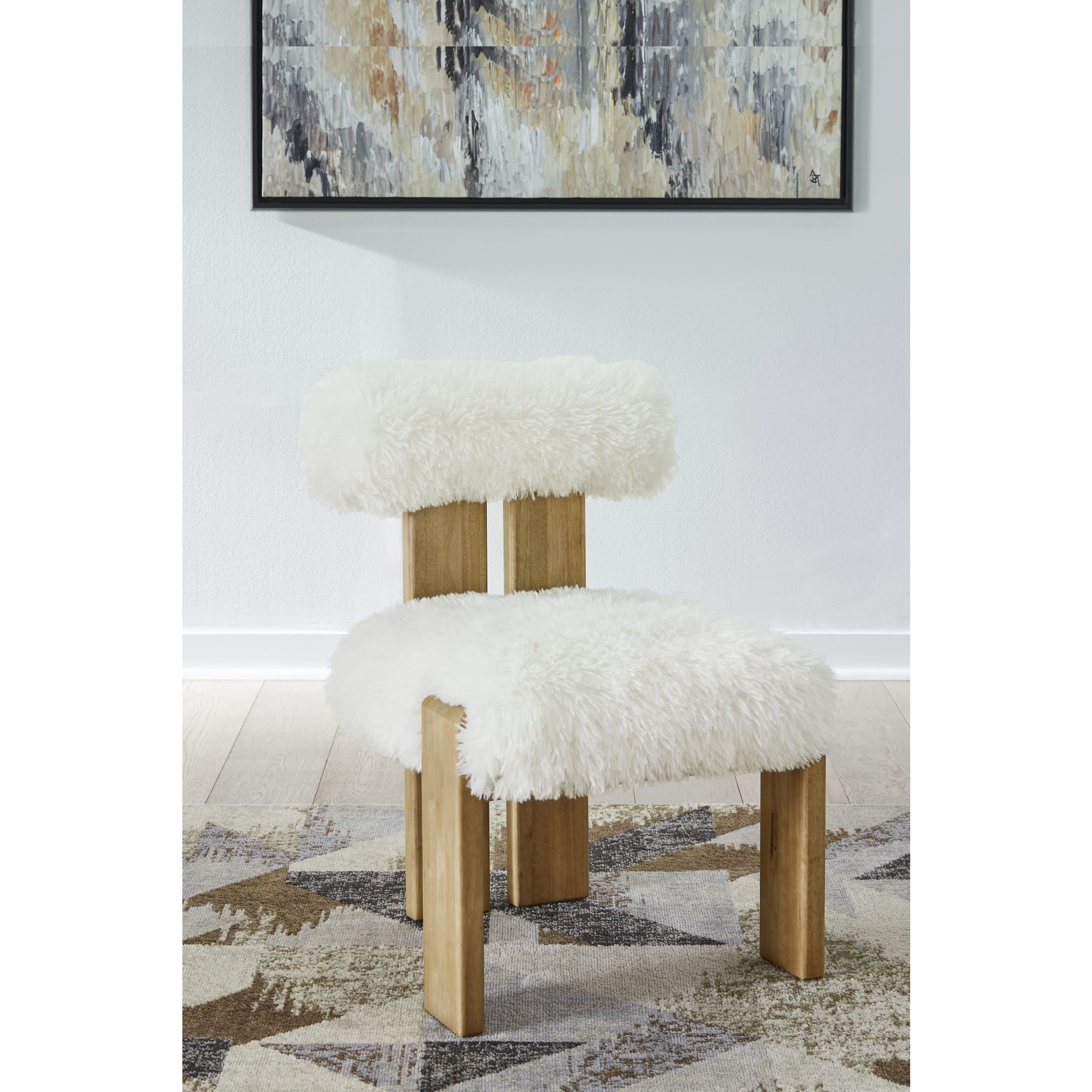Nia Sheepskin/Lioness Dining Accent Chair
