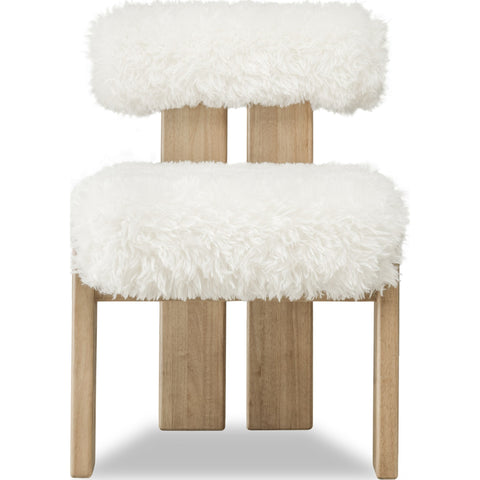 Nia Sheepskin/Lioness Dining Accent Chair