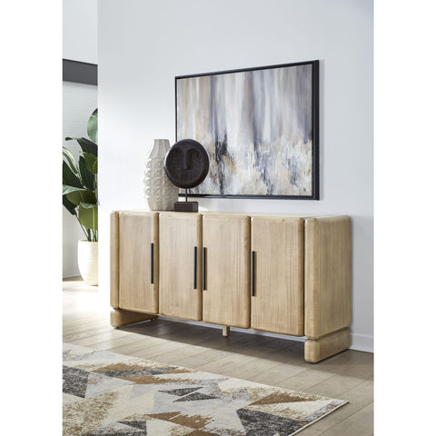 Nia 4-Door Acacia Wood Sideboard — Lioness Finish