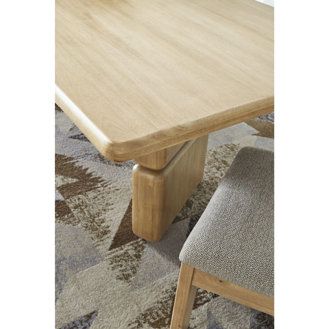Nia Rectangular Acacia Wood Dining Table – Lioness Finish