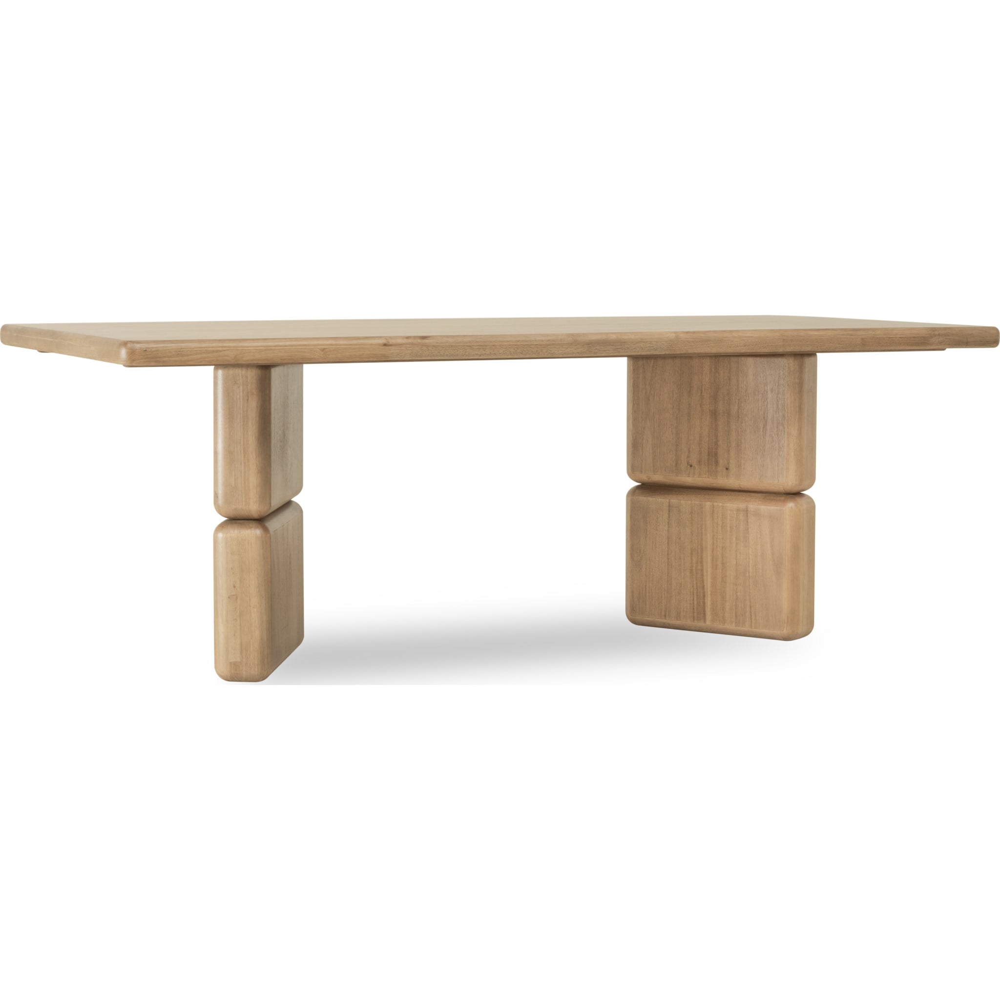 Nia Rectangular Acacia Wood Dining Table – Lioness Finish