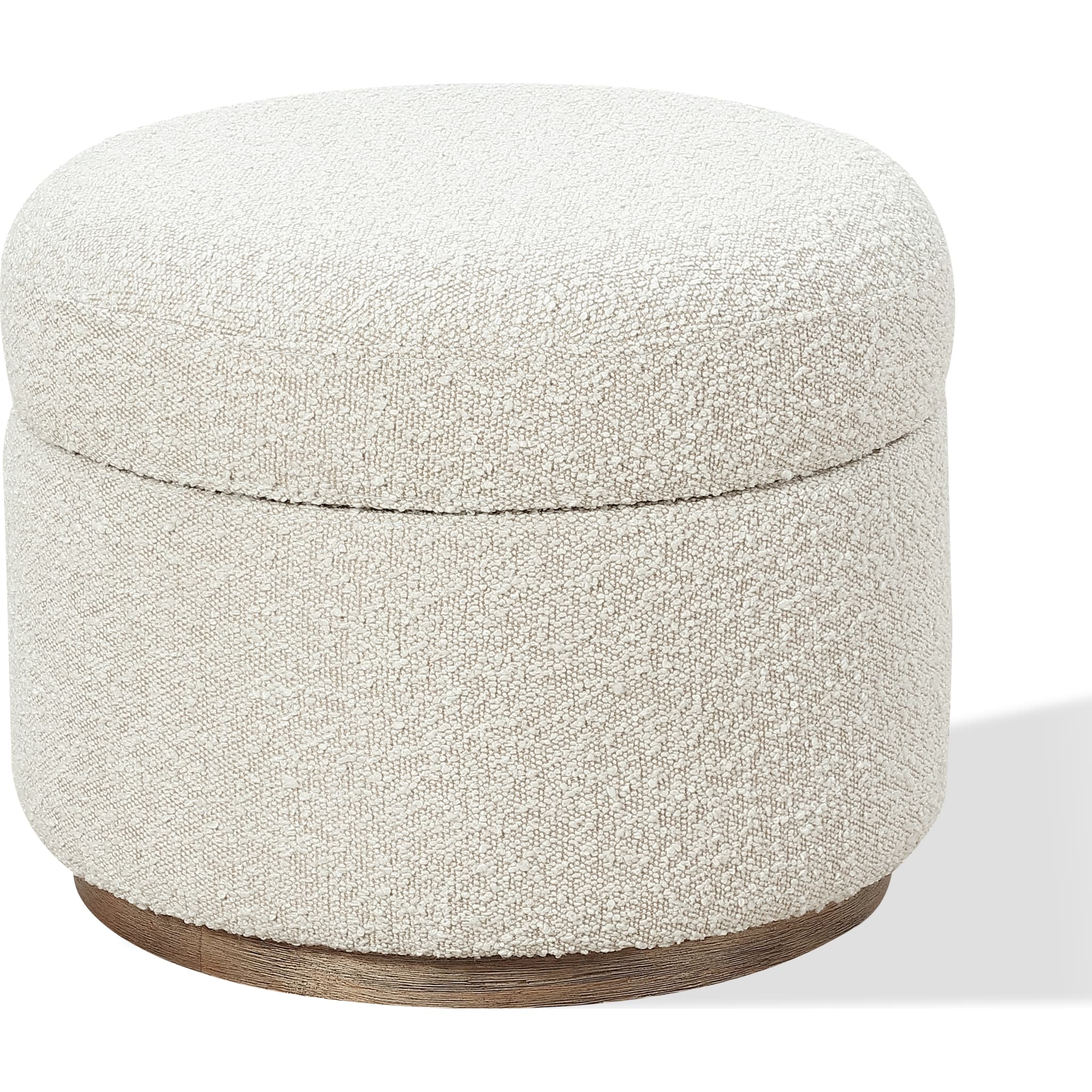 Sorena Upholstered Storage Ottoman – Ricotta Bouclé