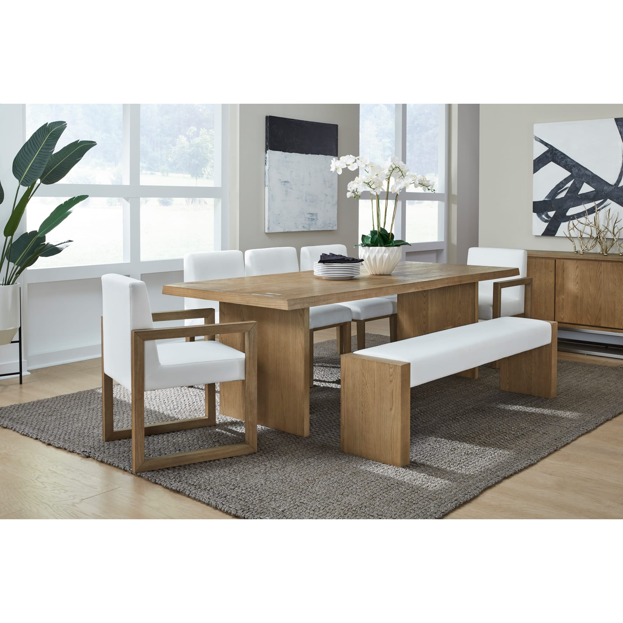 One Live Edge Dining Table – White Oak