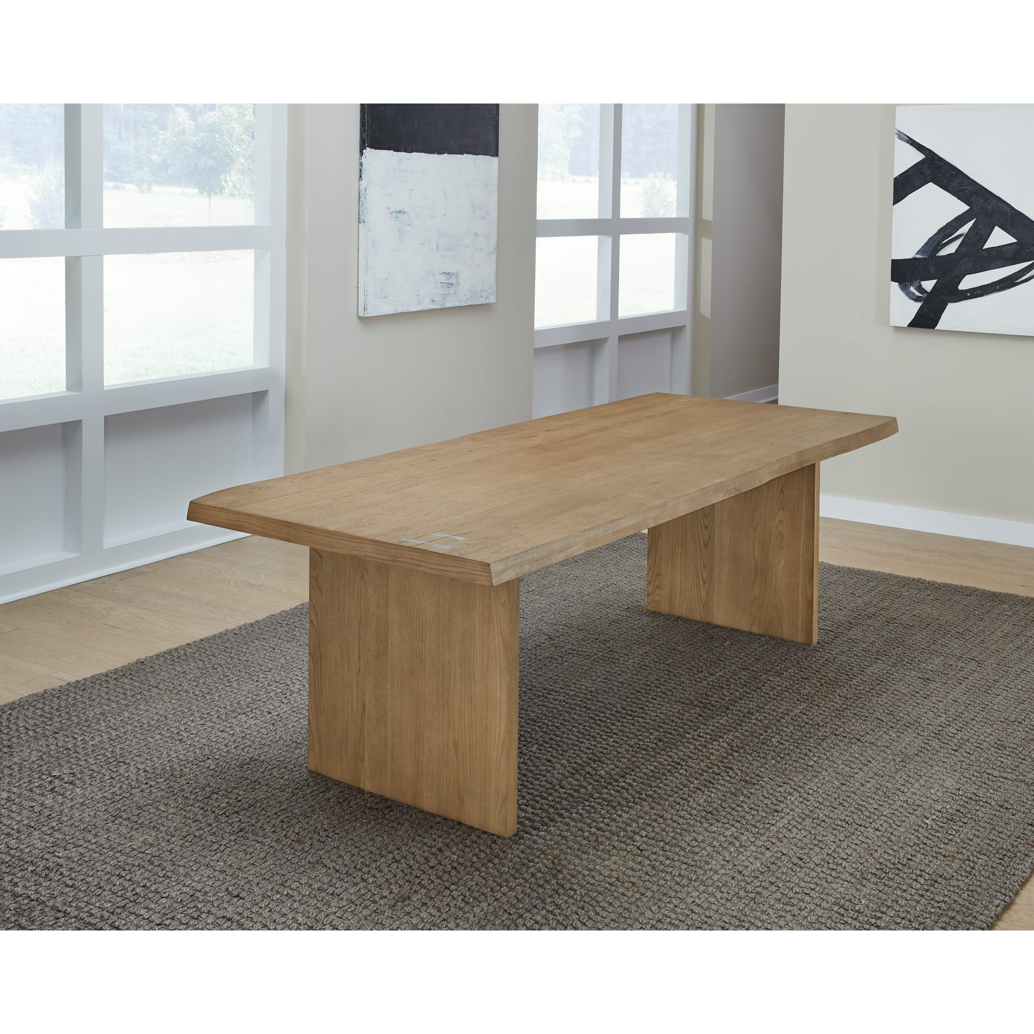 One Live Edge Dining Table – White Oak