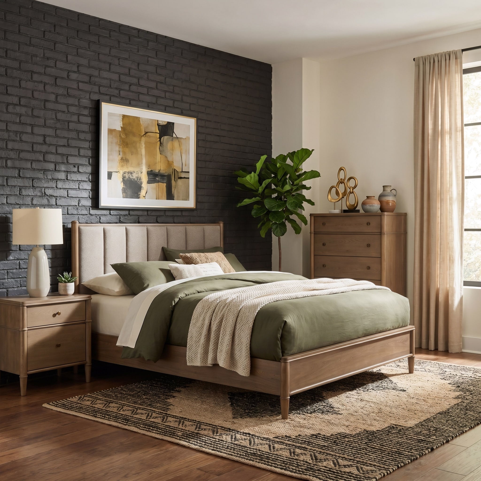 Whitmore 2-Drawer Nightstand with Charging Station – Claystone