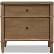 Whitmore 2-Drawer Nightstand with Charging Station – Claystone