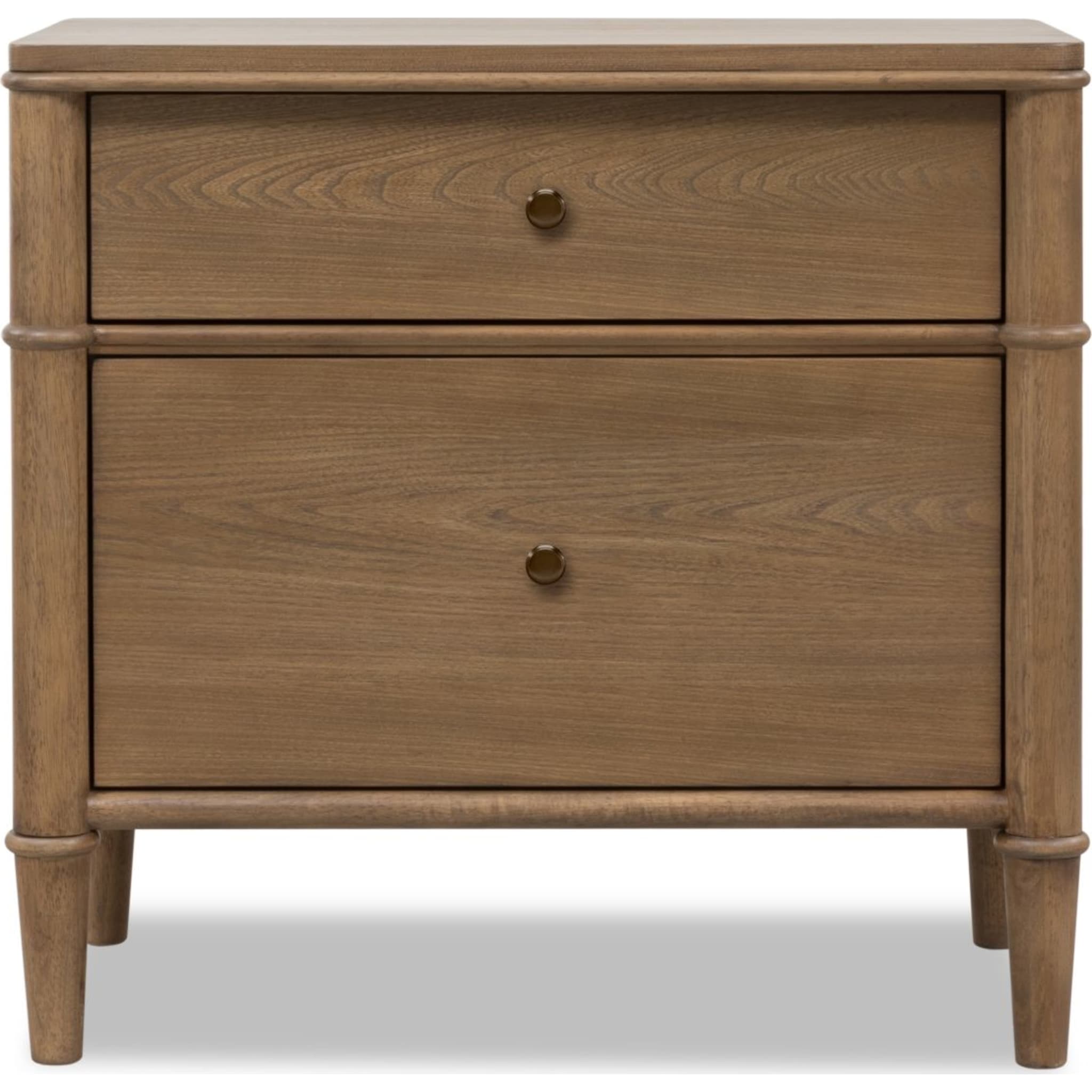 Whitmore 2-Drawer Nightstand with Charging Station – Claystone