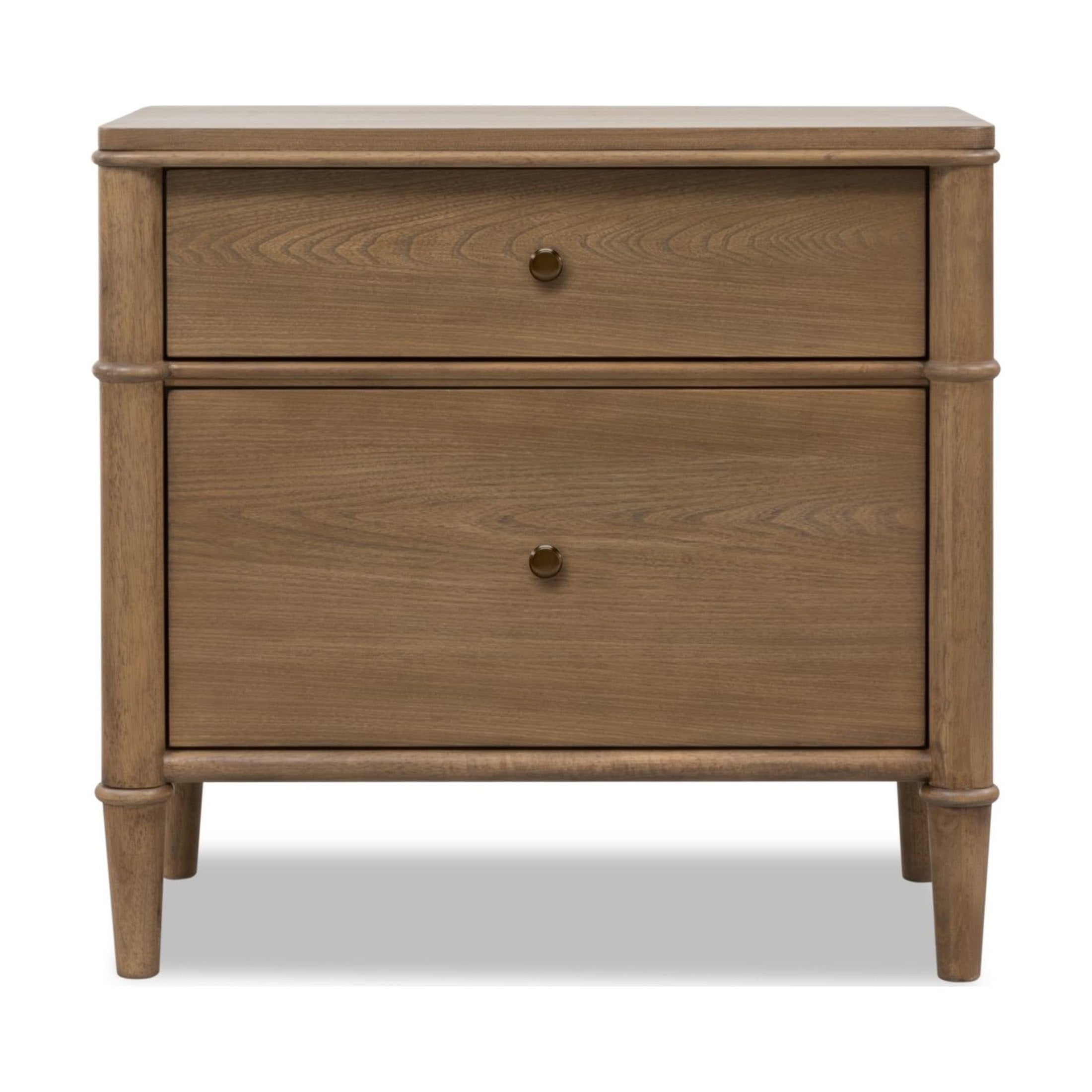 Whitmore 2-Drawer Nightstand with Charging Station – Claystone