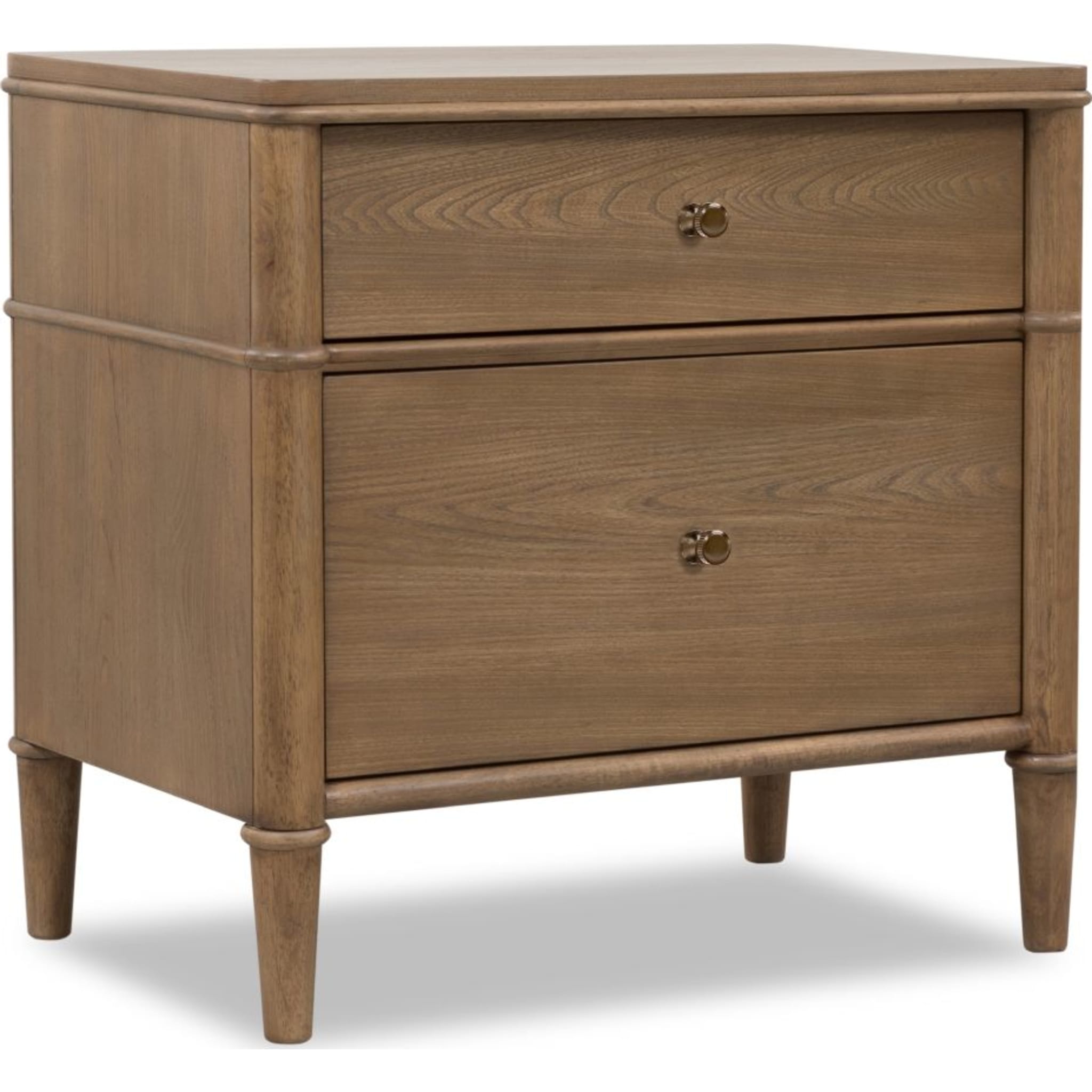 Whitmore 2-Drawer Nightstand with Charging Station – Claystone