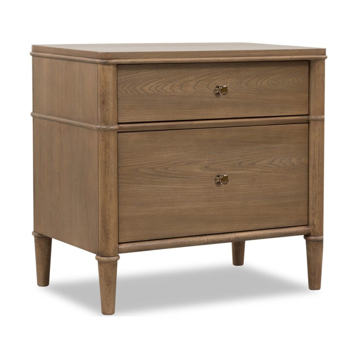 Whitmore 2-Drawer Nightstand with Charging Station – Claystone