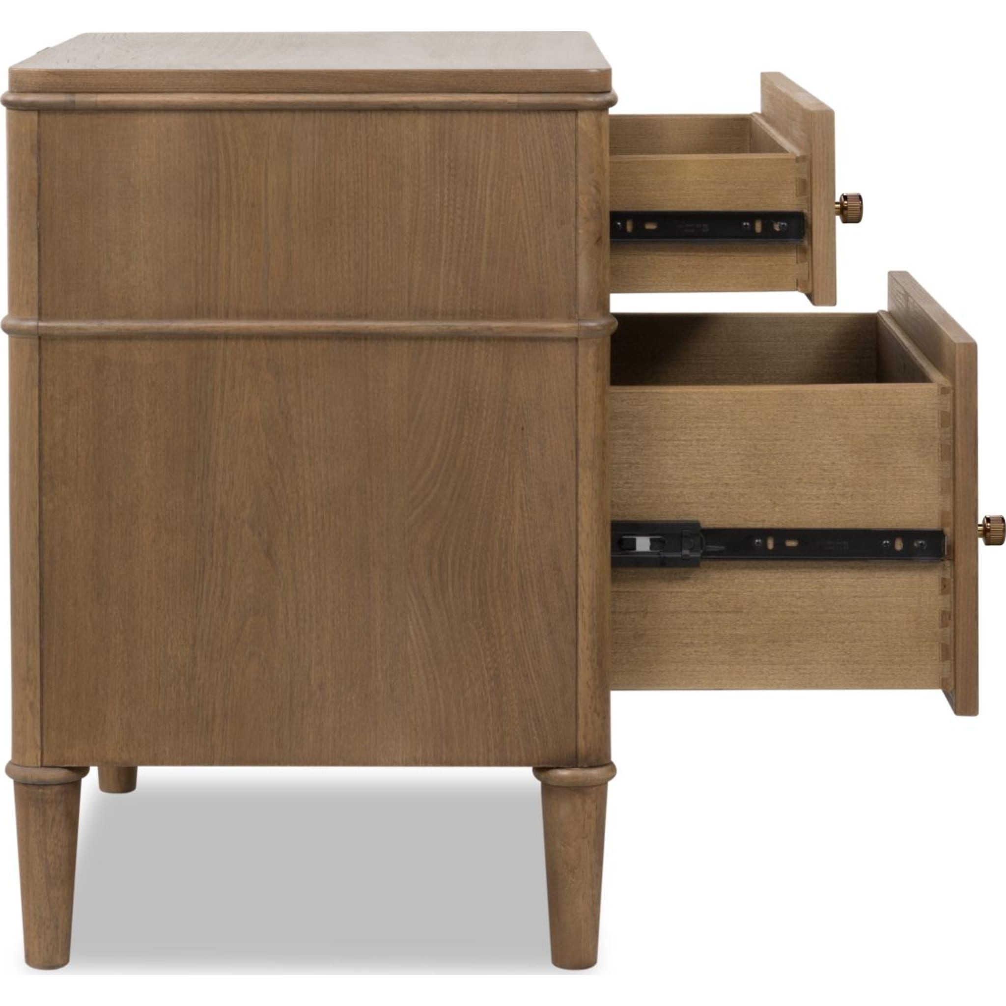 Whitmore 2-Drawer Nightstand with Charging Station – Claystone