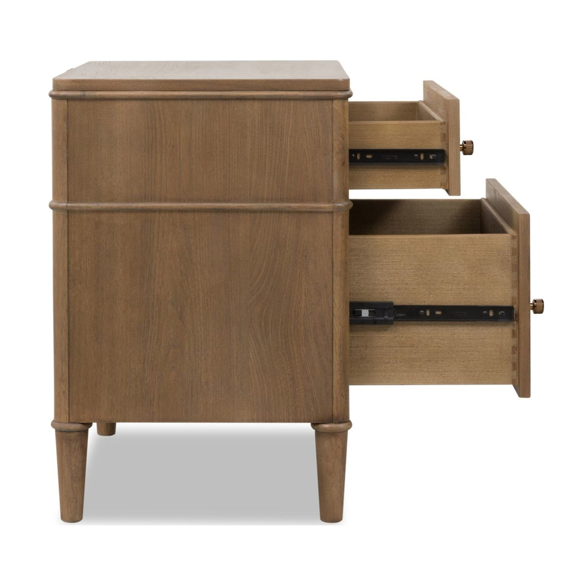 Whitmore 2-Drawer Nightstand with Charging Station – Claystone