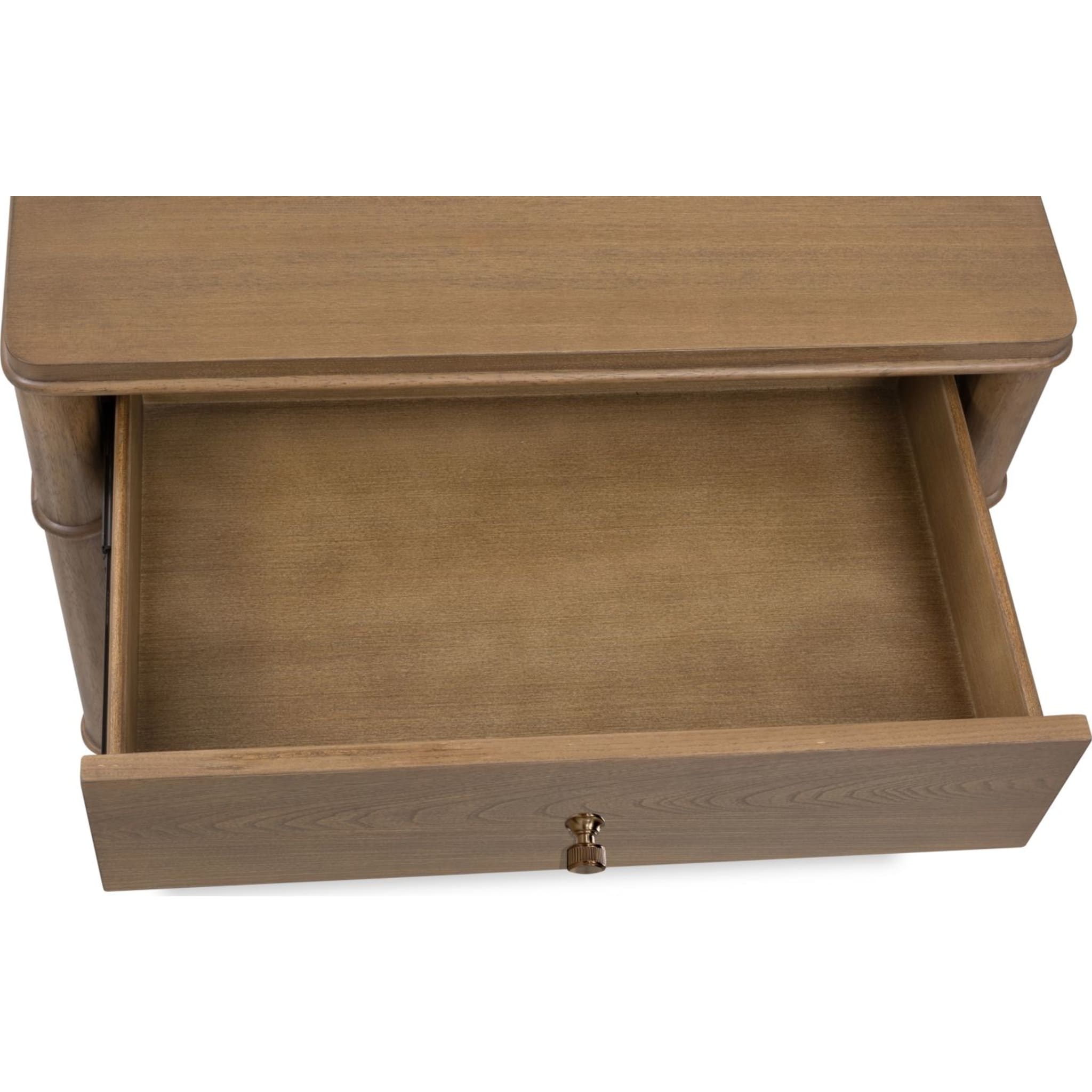 Whitmore 2-Drawer Nightstand with Charging Station – Claystone