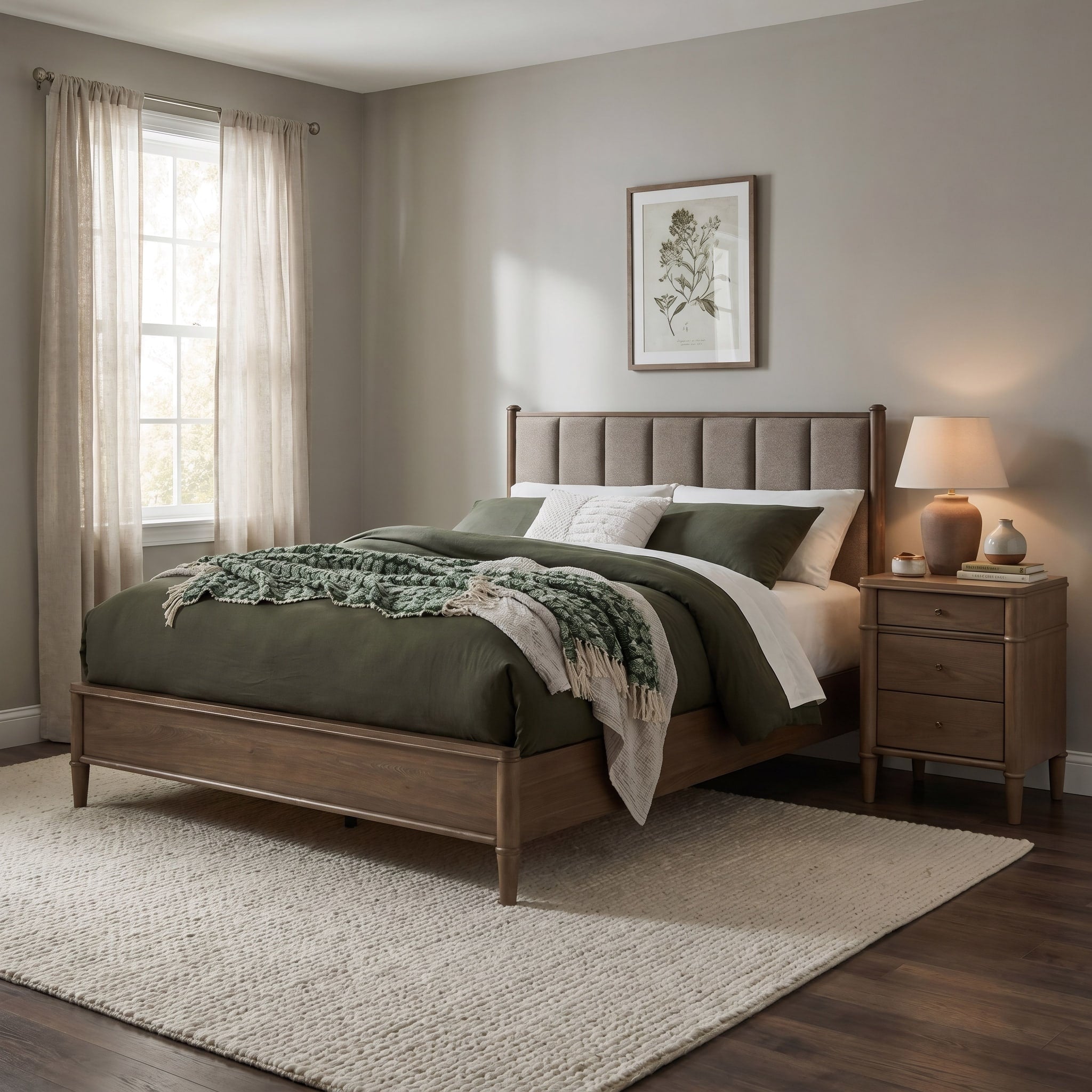 Whitmore 3-Drawer Nightstand with Charging Station – Claystone